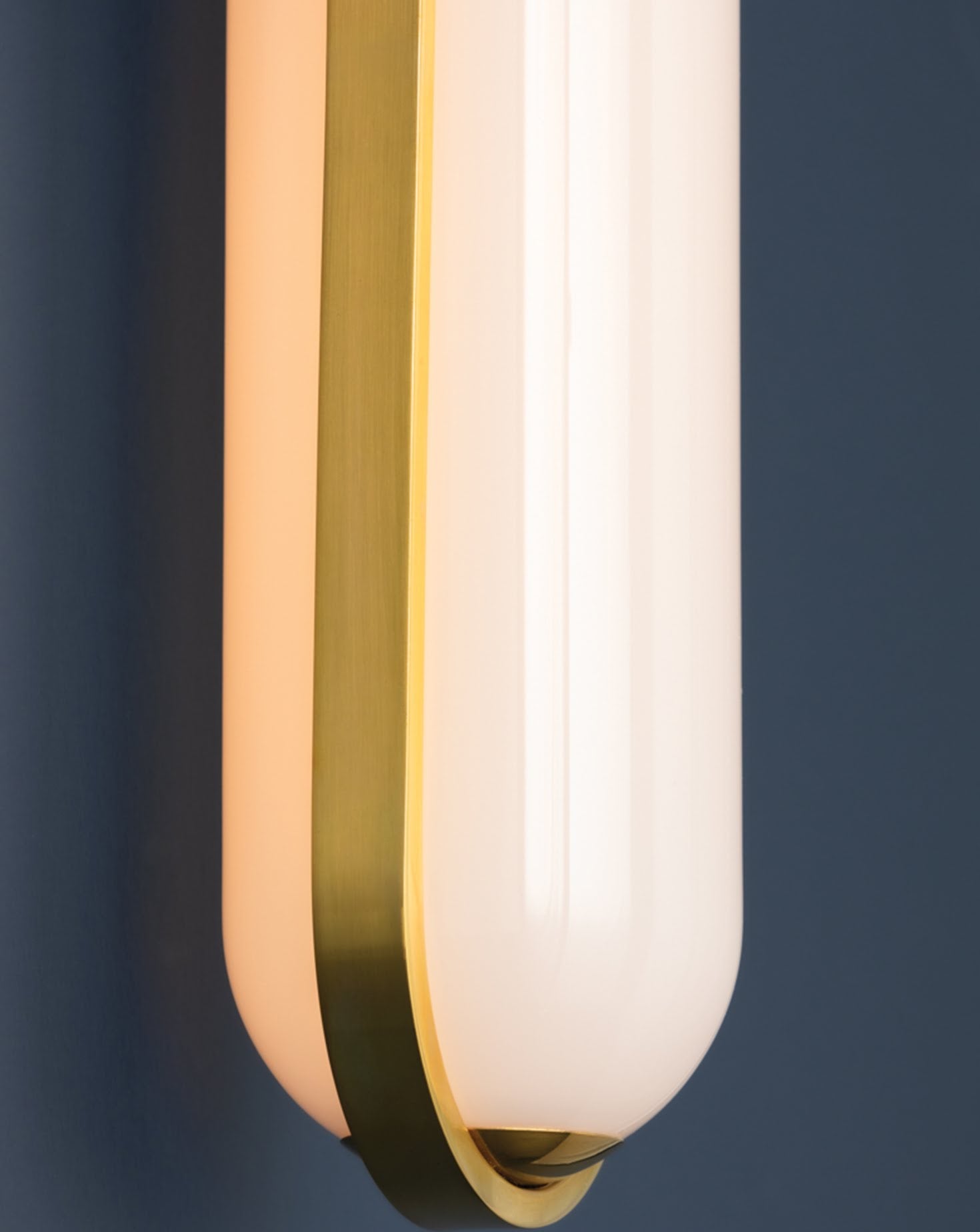 Lorimer White and Gold Wall Sconce