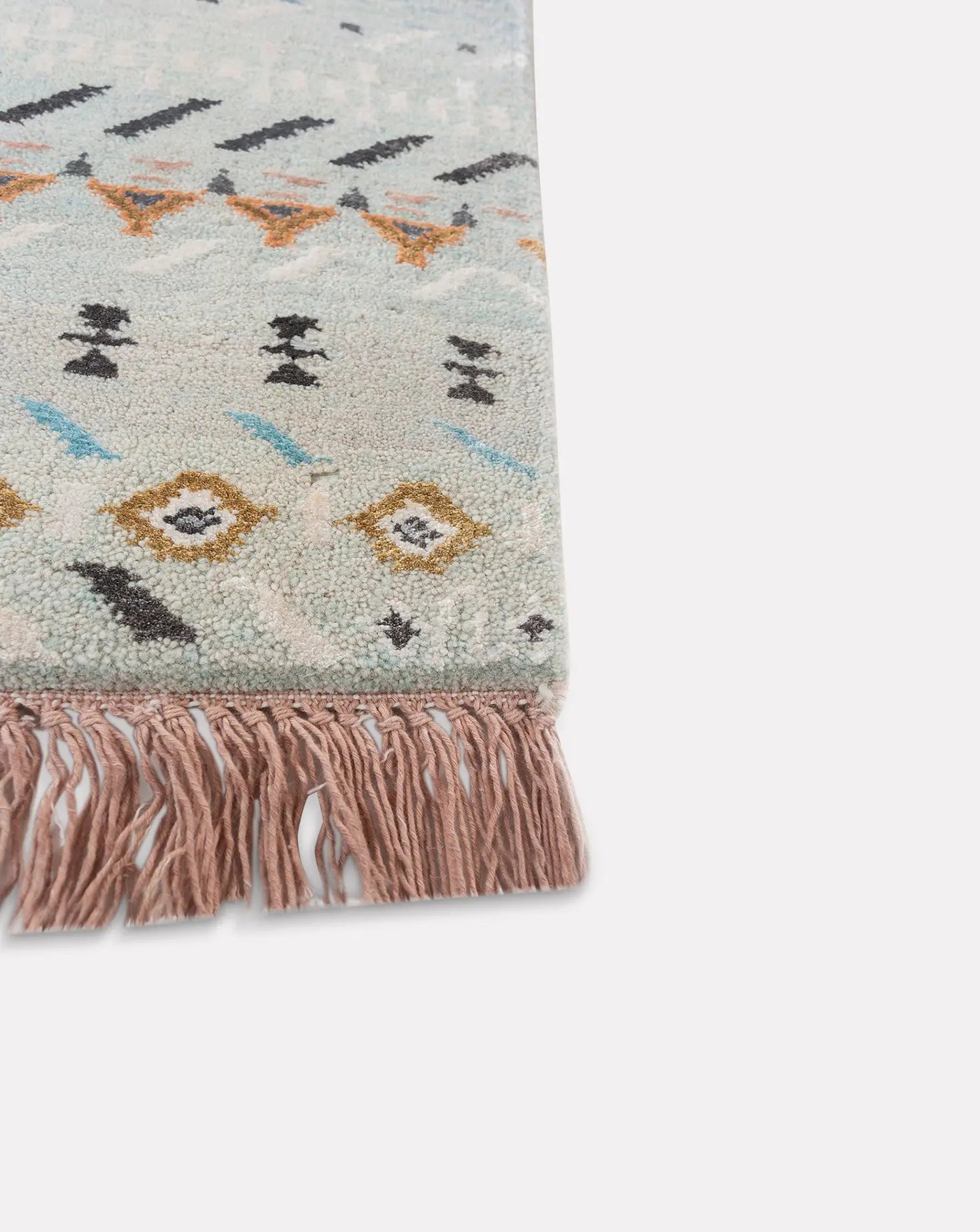 Manchaha Mist Green and Vermillion Orange Rug Jaipur Rugs
