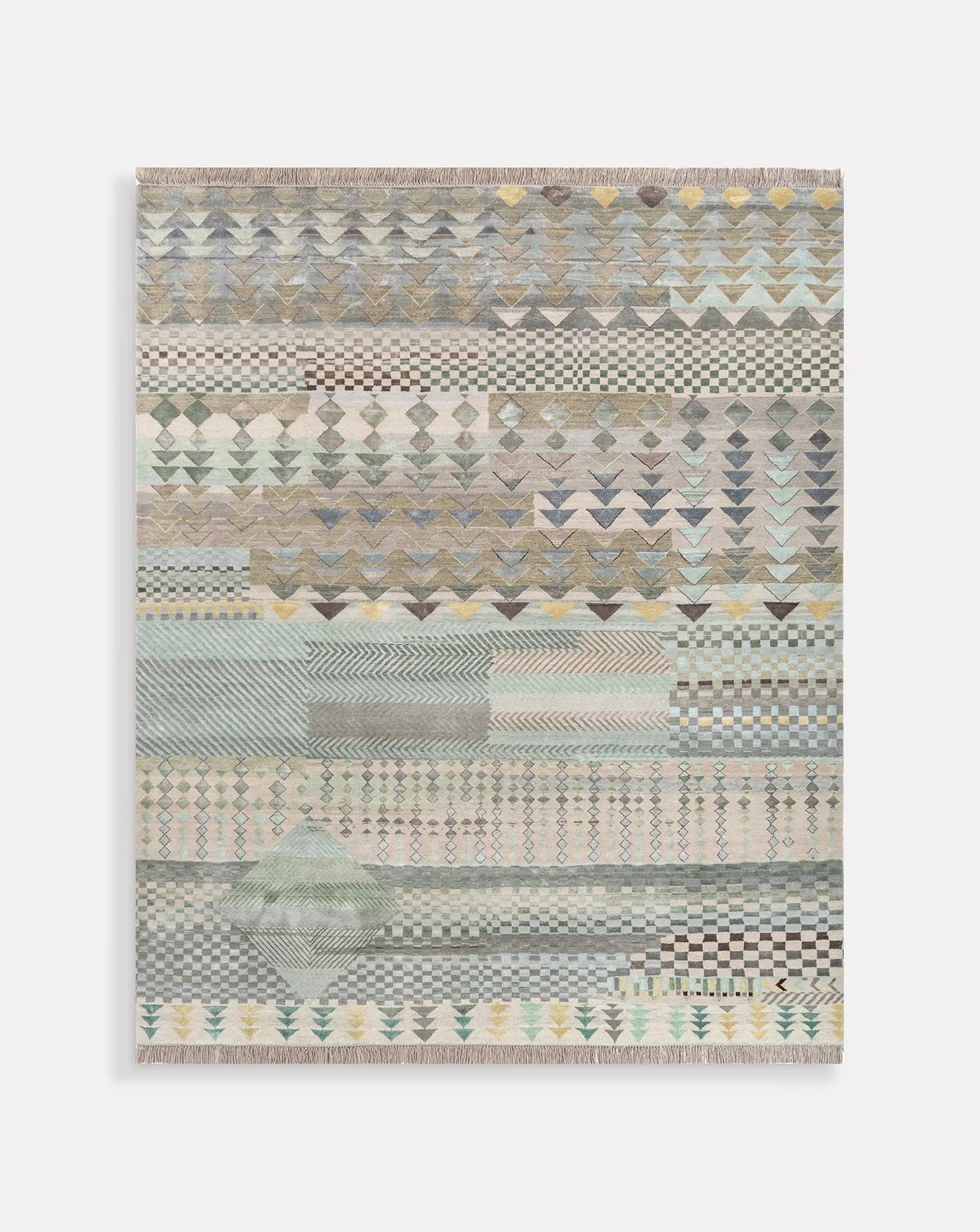 Manchaha Sky Blue and Mellow Green Rug Jaipur Rugs
