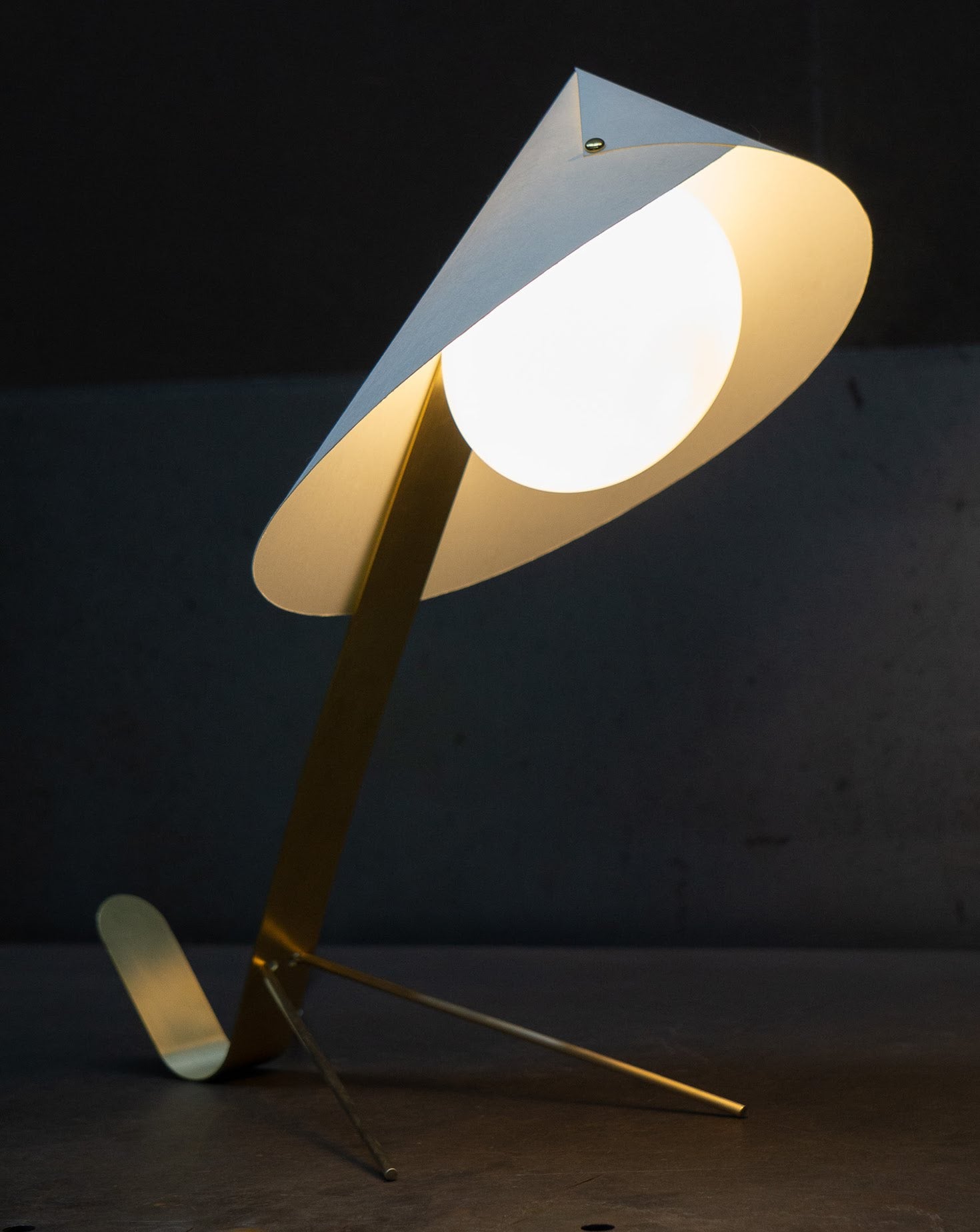 Mantis Brushed Brass Table Lamp