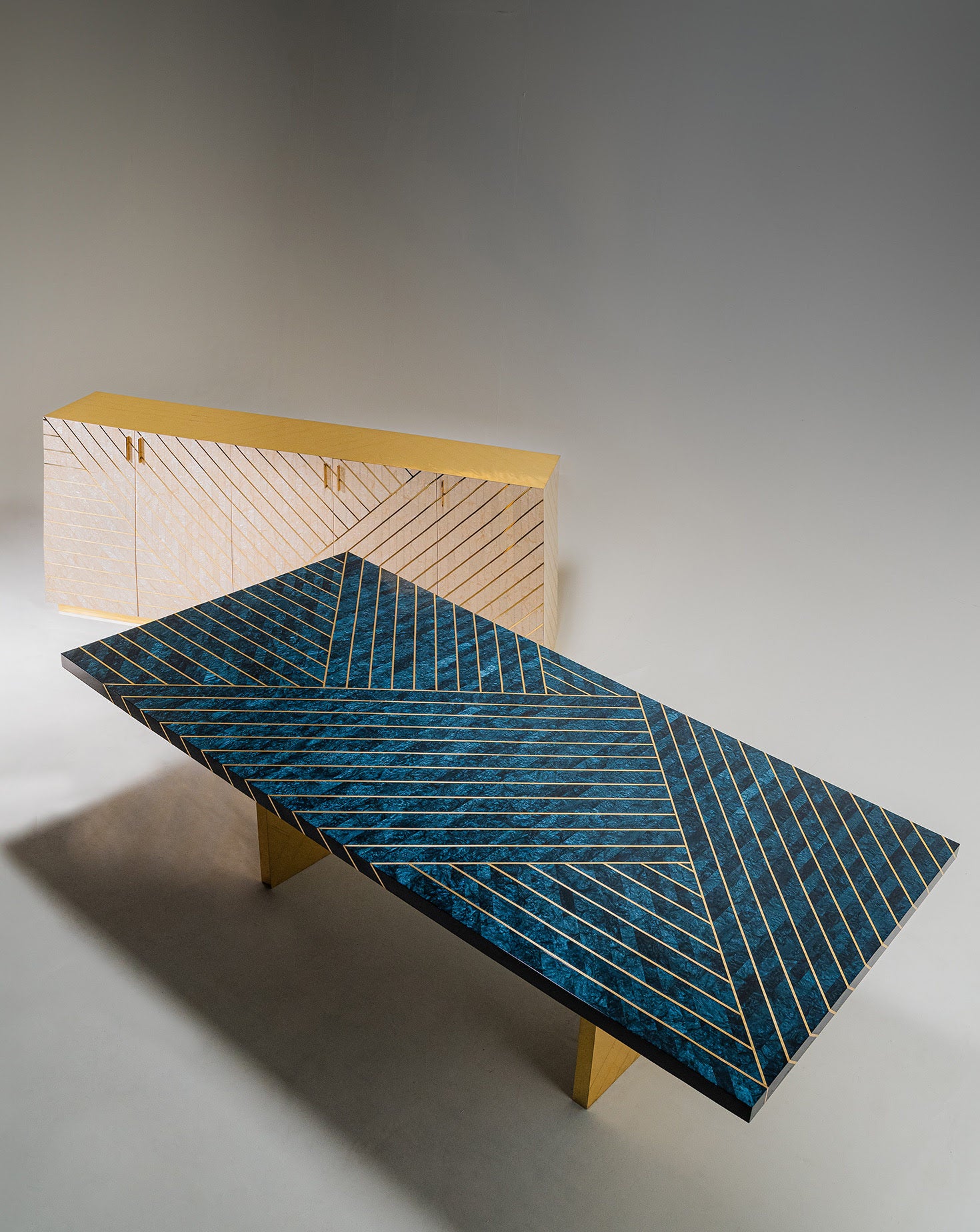 Matteo Cibic Nesso Teal Dining Table