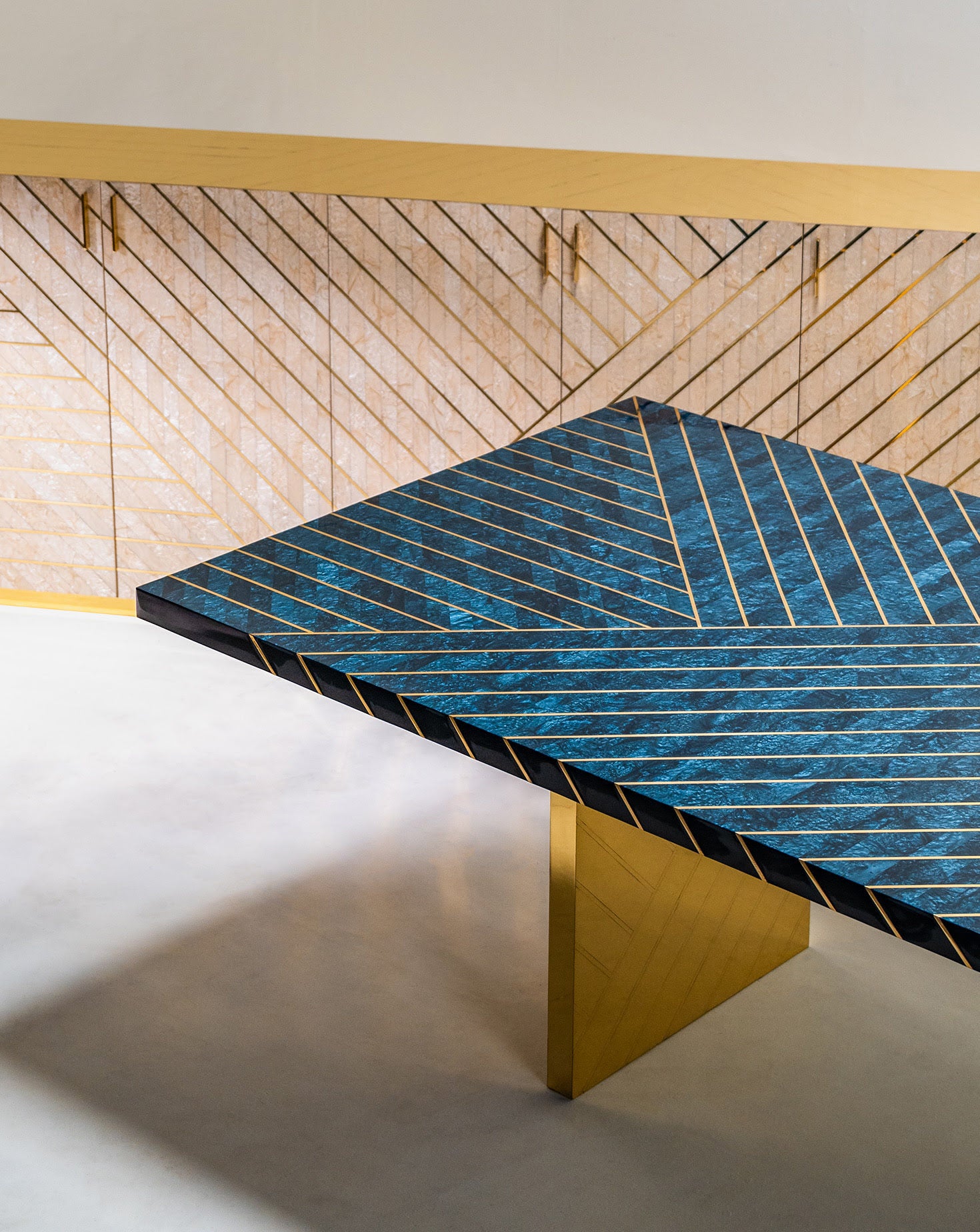 Matteo Cibic Nesso Teal Dining Table
