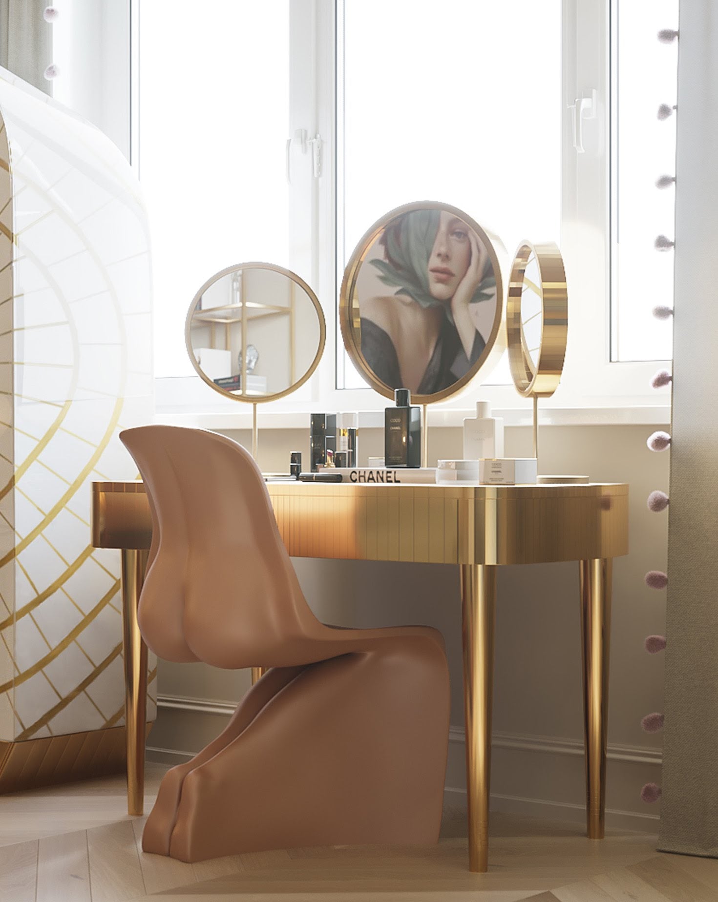 Matteo Cibic Woman in Paris Oro Dressing Table
