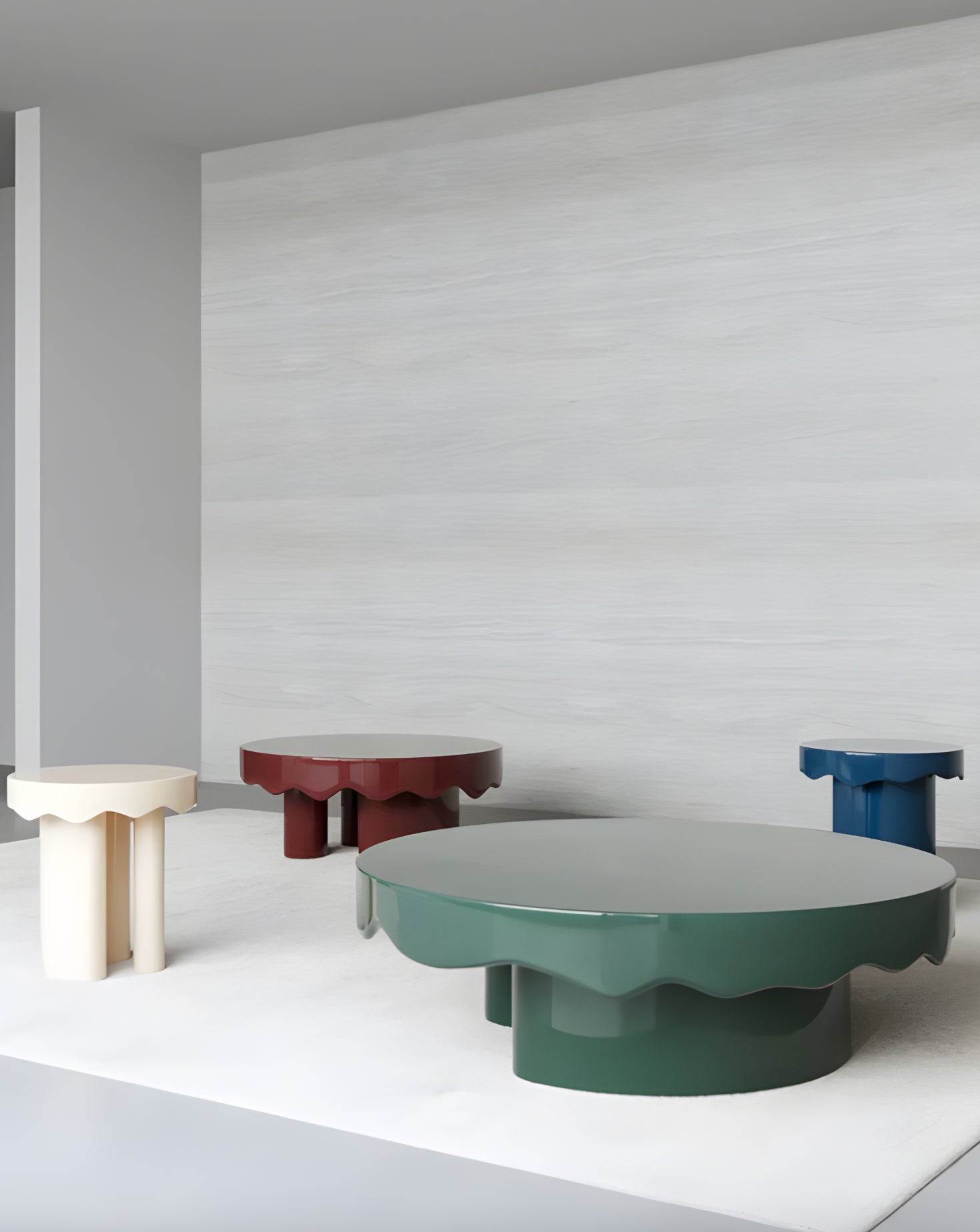 Melt Paint on Wood Centre Table