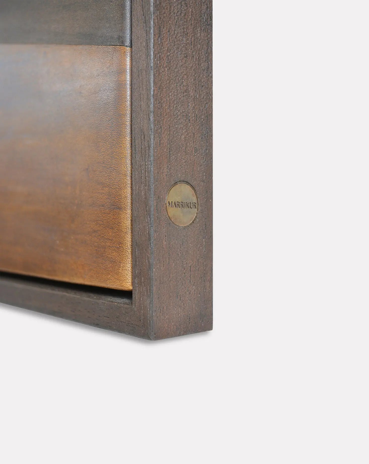 Monument Leather Marquetry Wall Panel Marrikur Studio