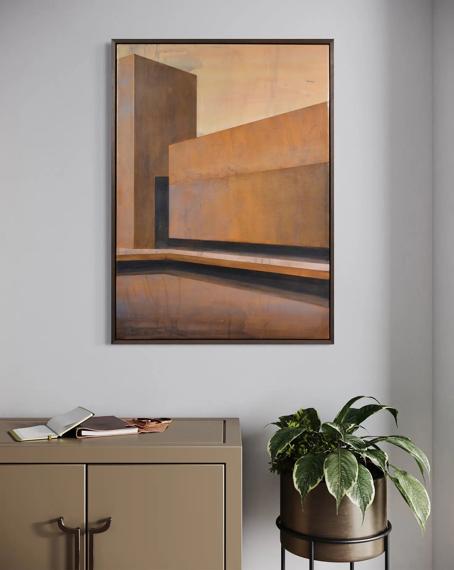 Monument Leather Marquetry Wall Panel Marrikur Studio