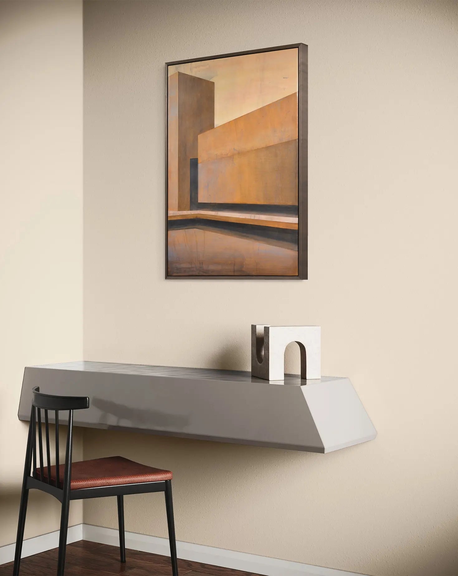 Monument Leather Marquetry Wall Panel Marrikur Studio
