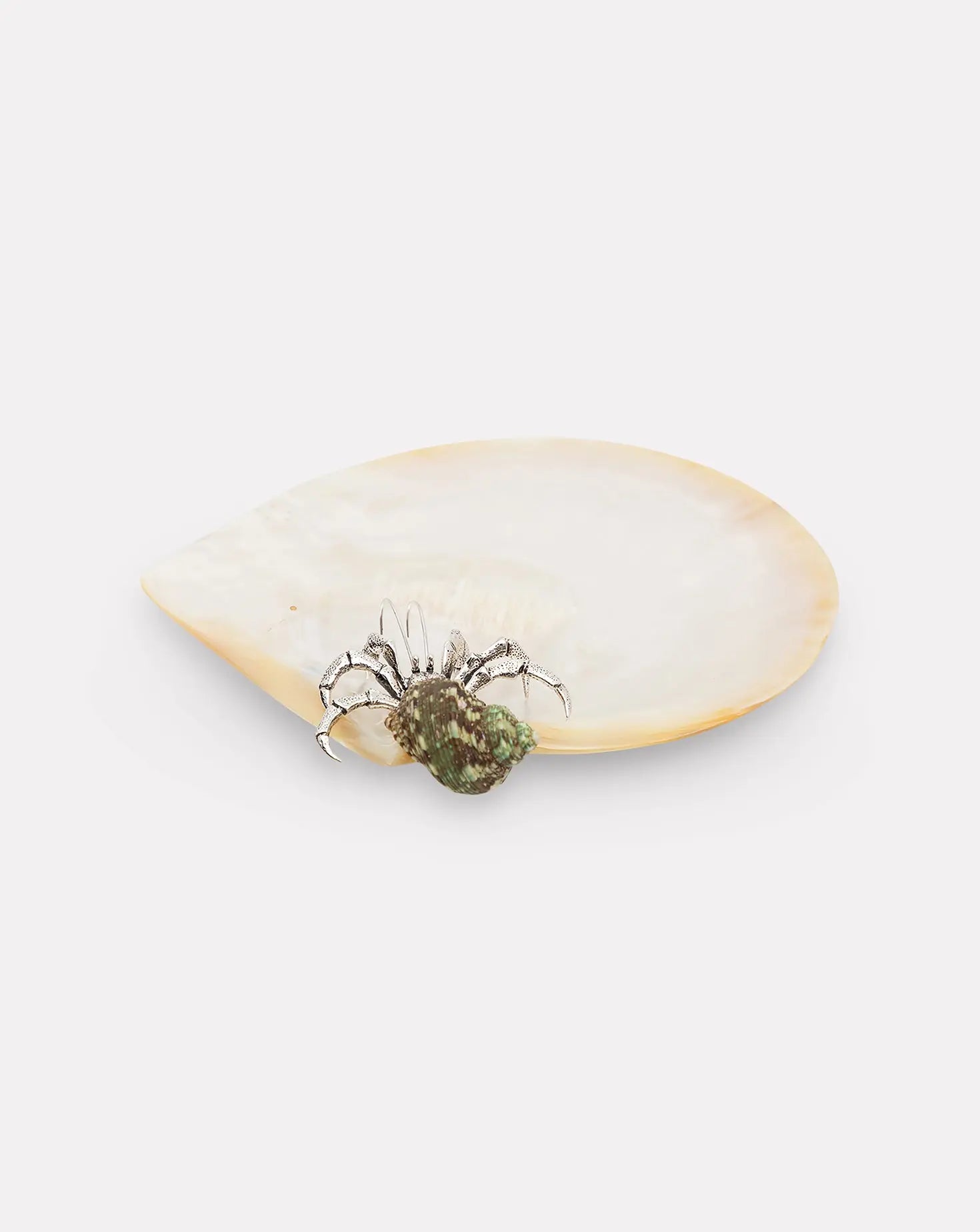 Mother Of Pearl Hermit Crab Plate Lotus Arts de Vivre