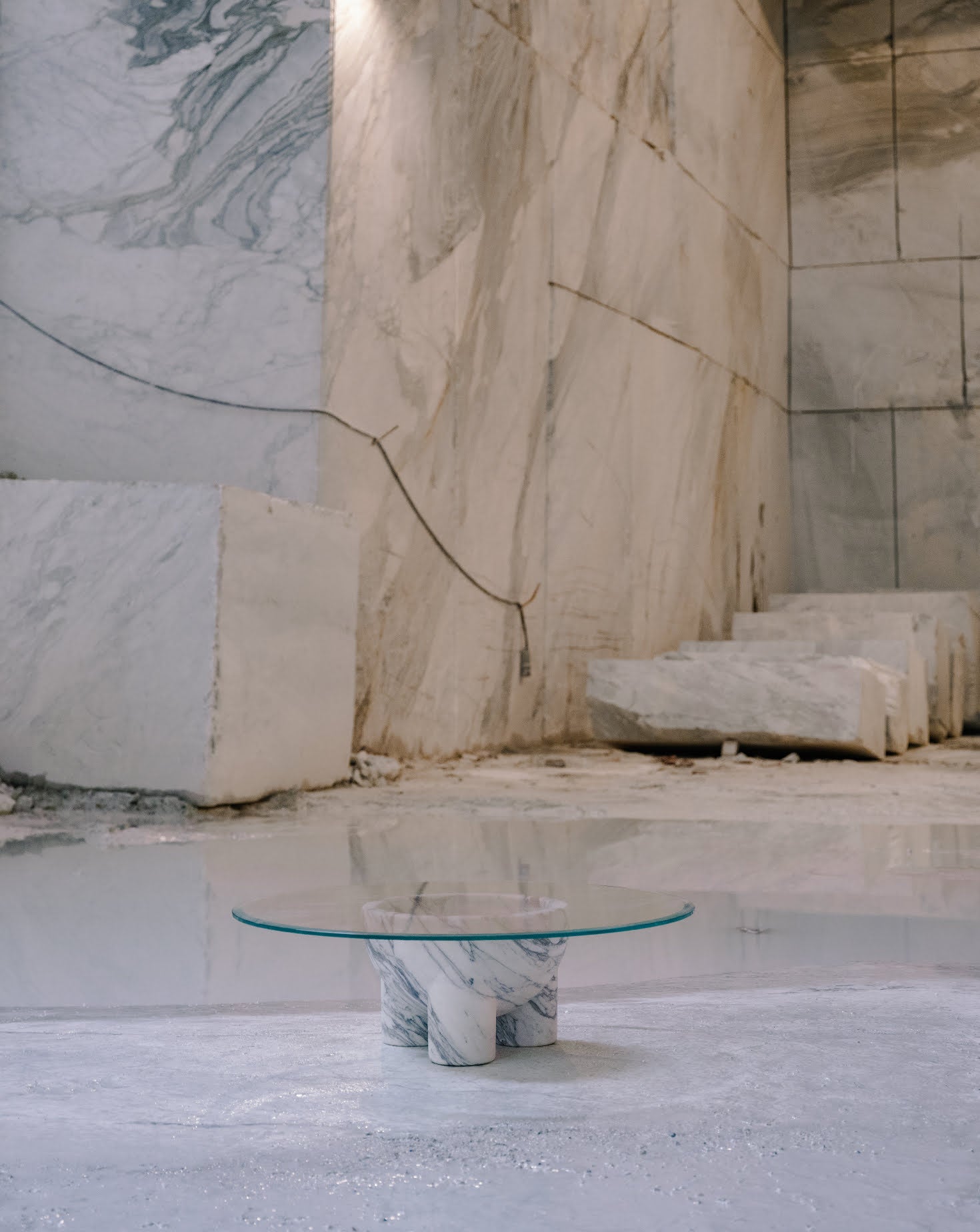 The U Line Arabescato Table