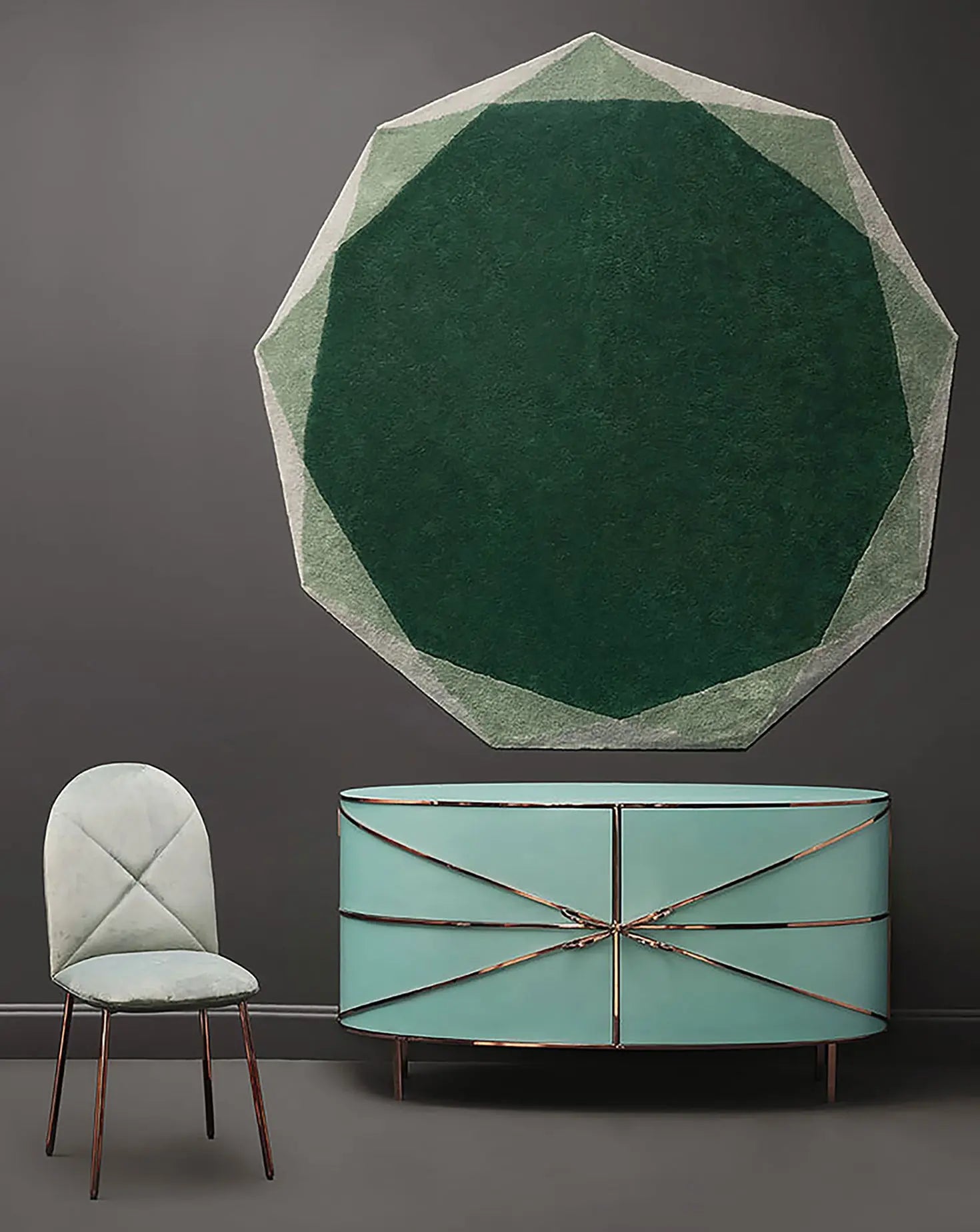 Nika Zupanc Stella Green Emerald Rug Scarlet Splendour