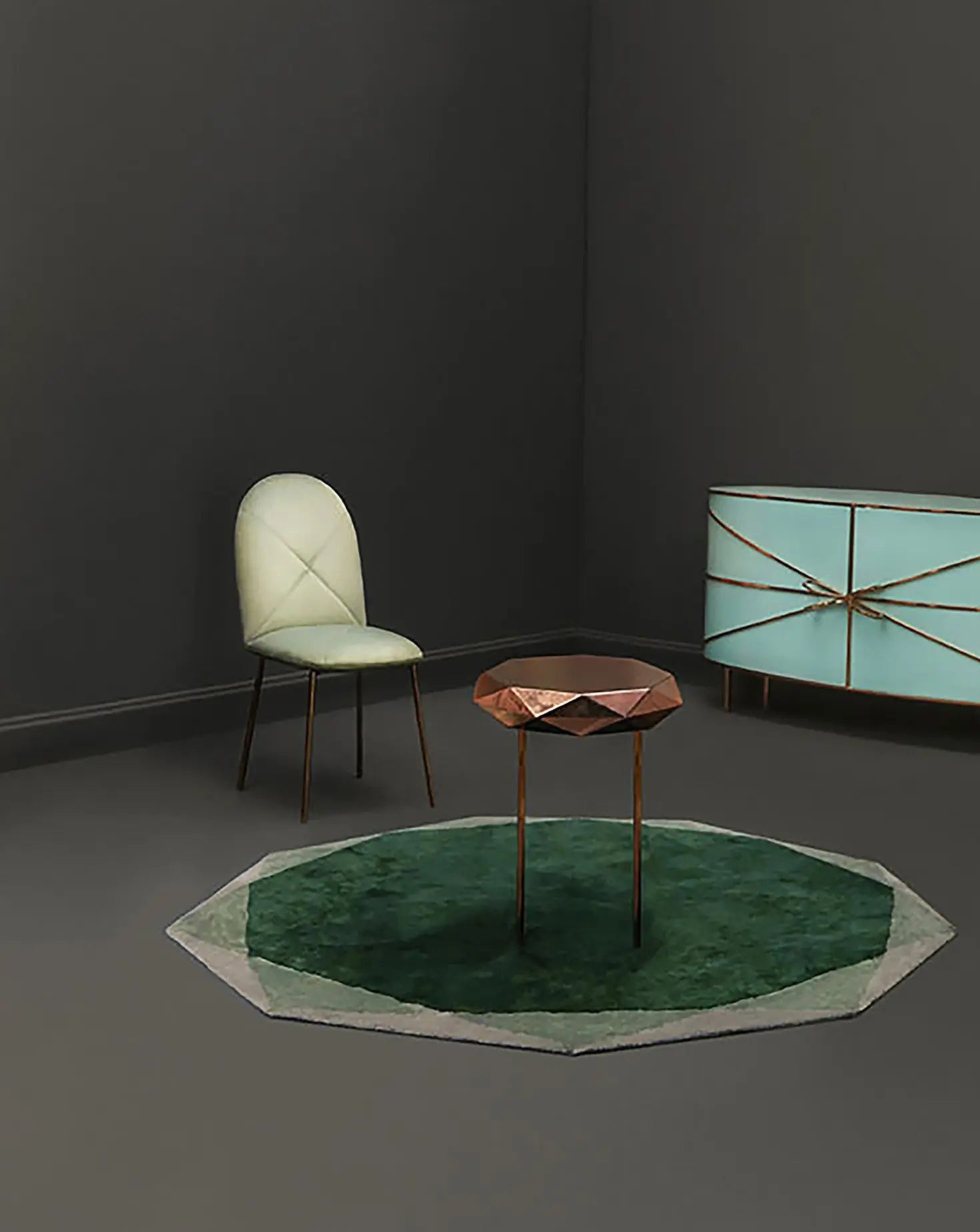 Nika Zupanc Stella Green Emerald Rug Scarlet Splendour