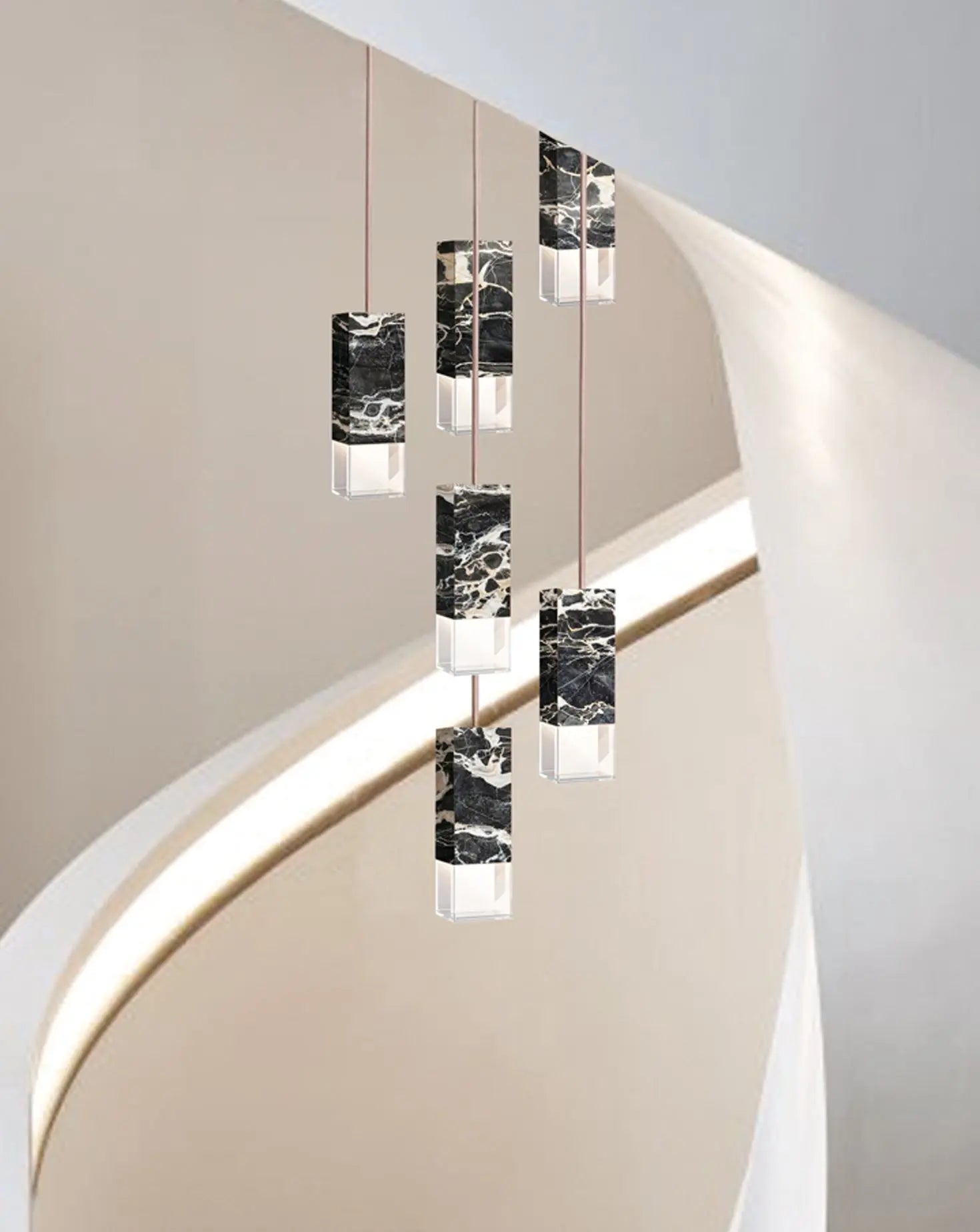 One Black 6 Chandelier Formaminima