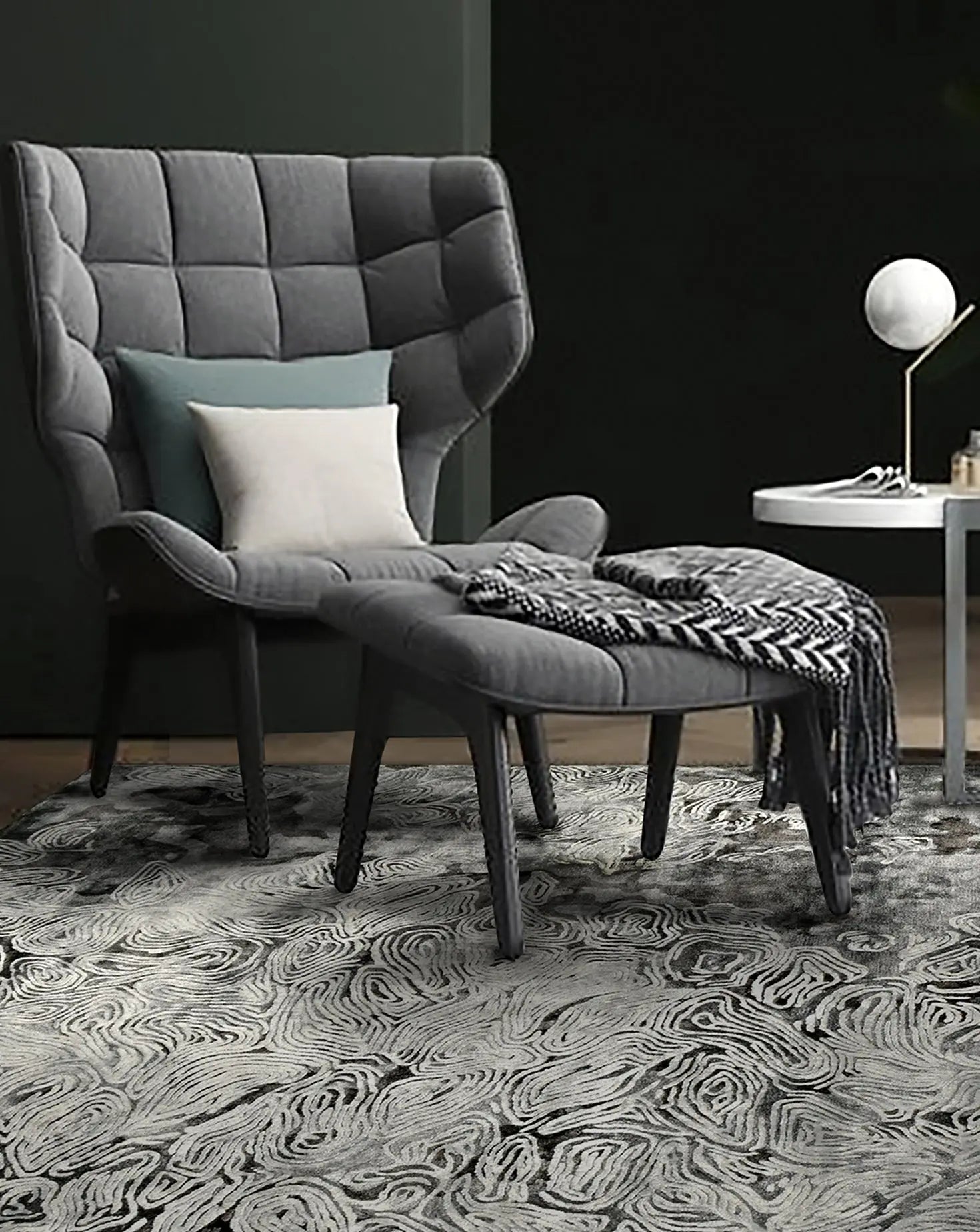 Onega Silver Taupe Rug Hands