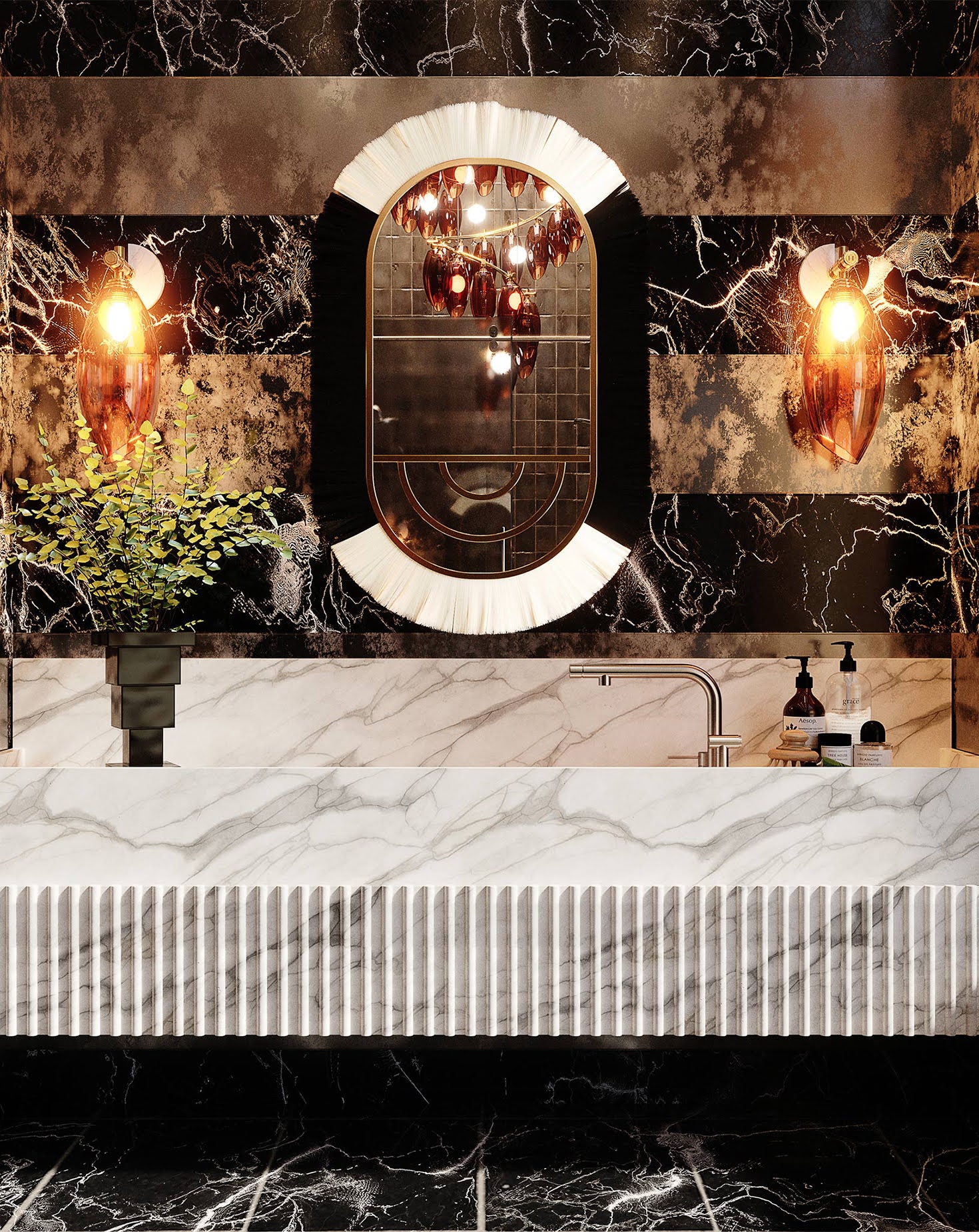 Palm Mirror HOMMÉS Studio