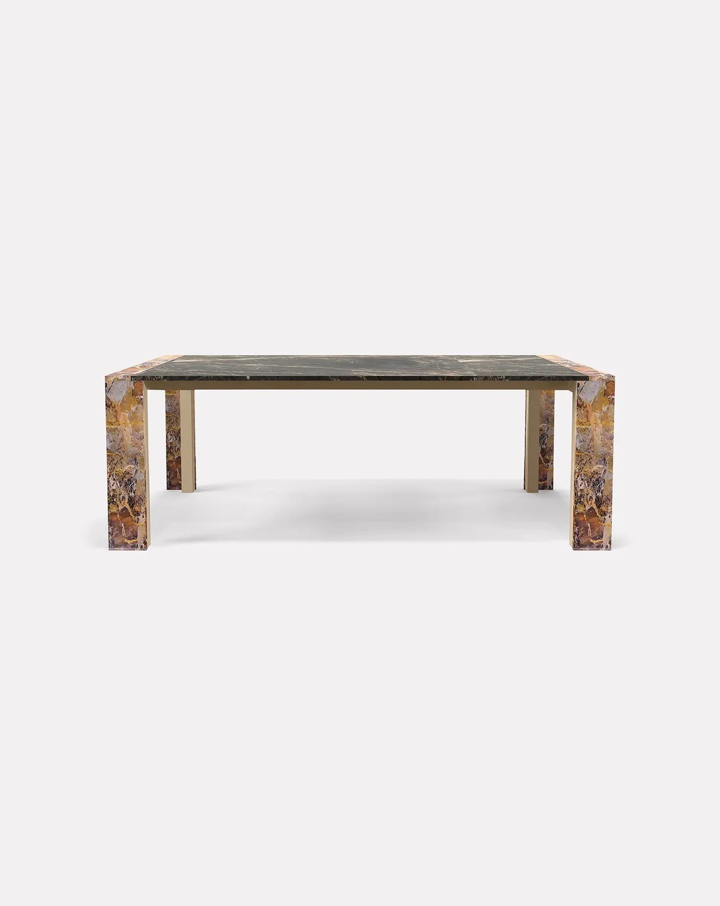 Ilan Sahara Brown and Opera Marble Dining Table L'Eccesso
