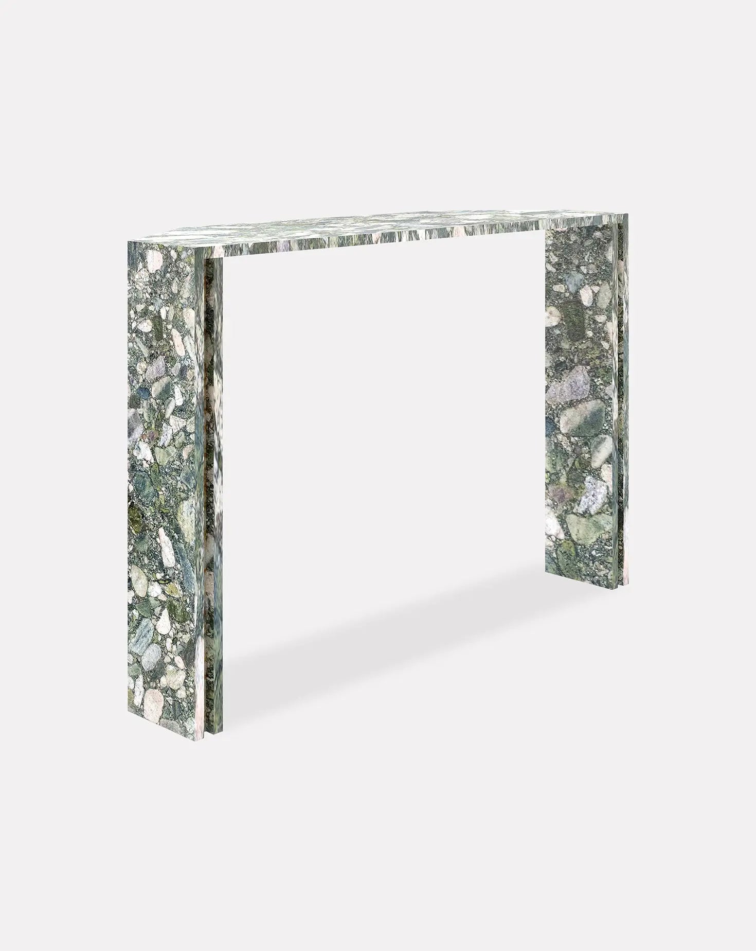 Innis Marinace Verde Marble Console Table L'Eccesso