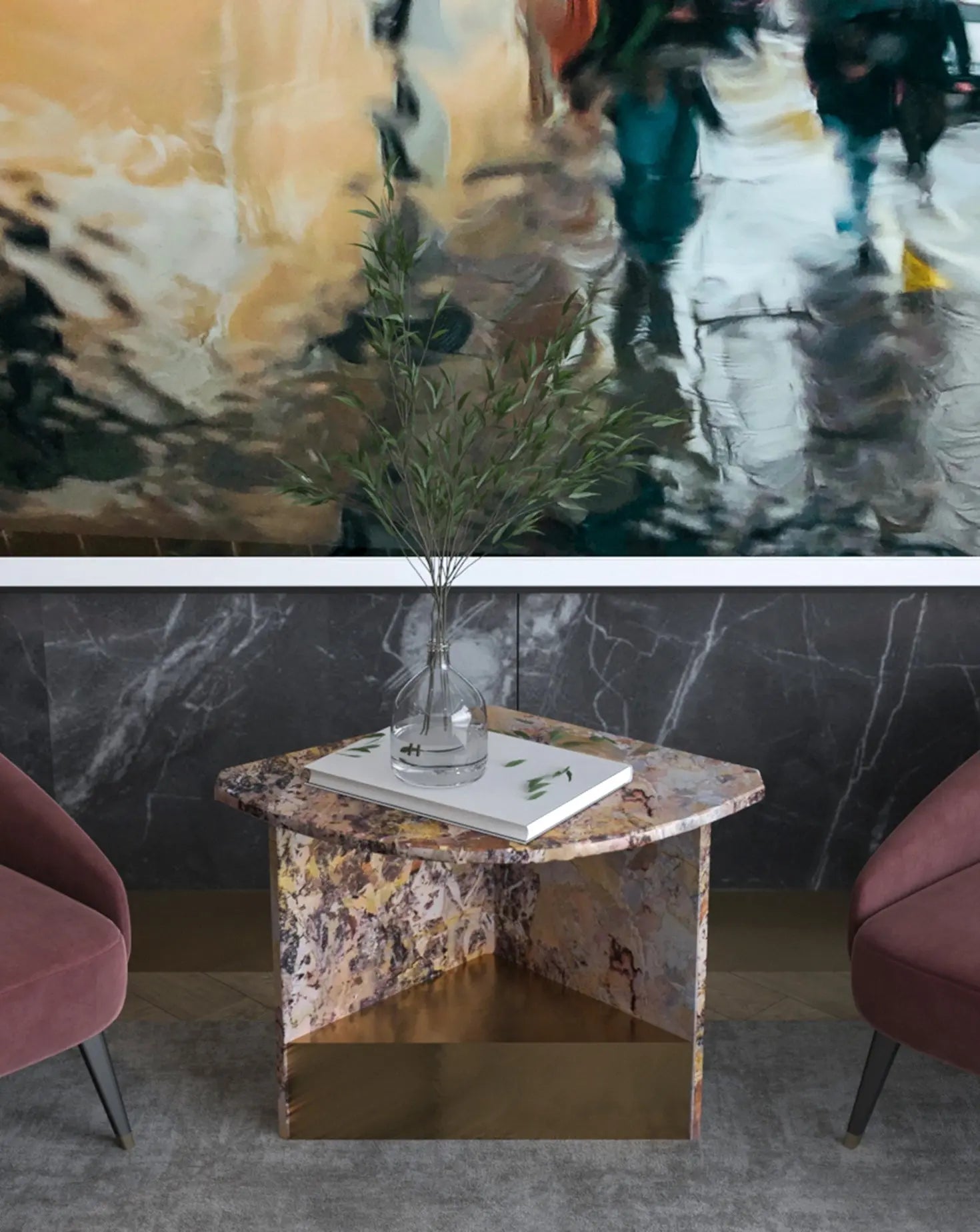 Liara Opera Fantastico Marble Side Table L'Eccesso