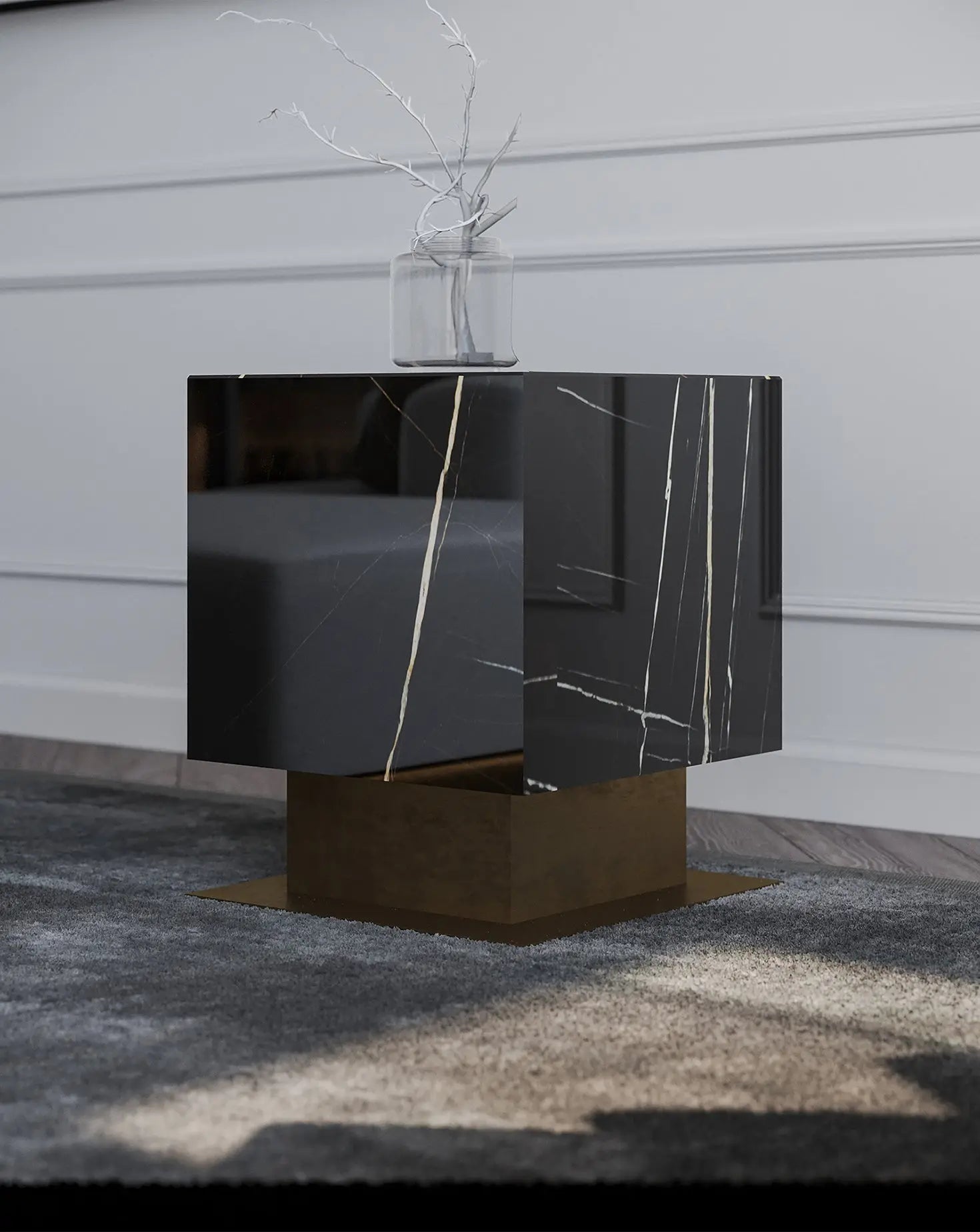 Nahul Sahara Noir Marble Coffee Table L'Eccesso
