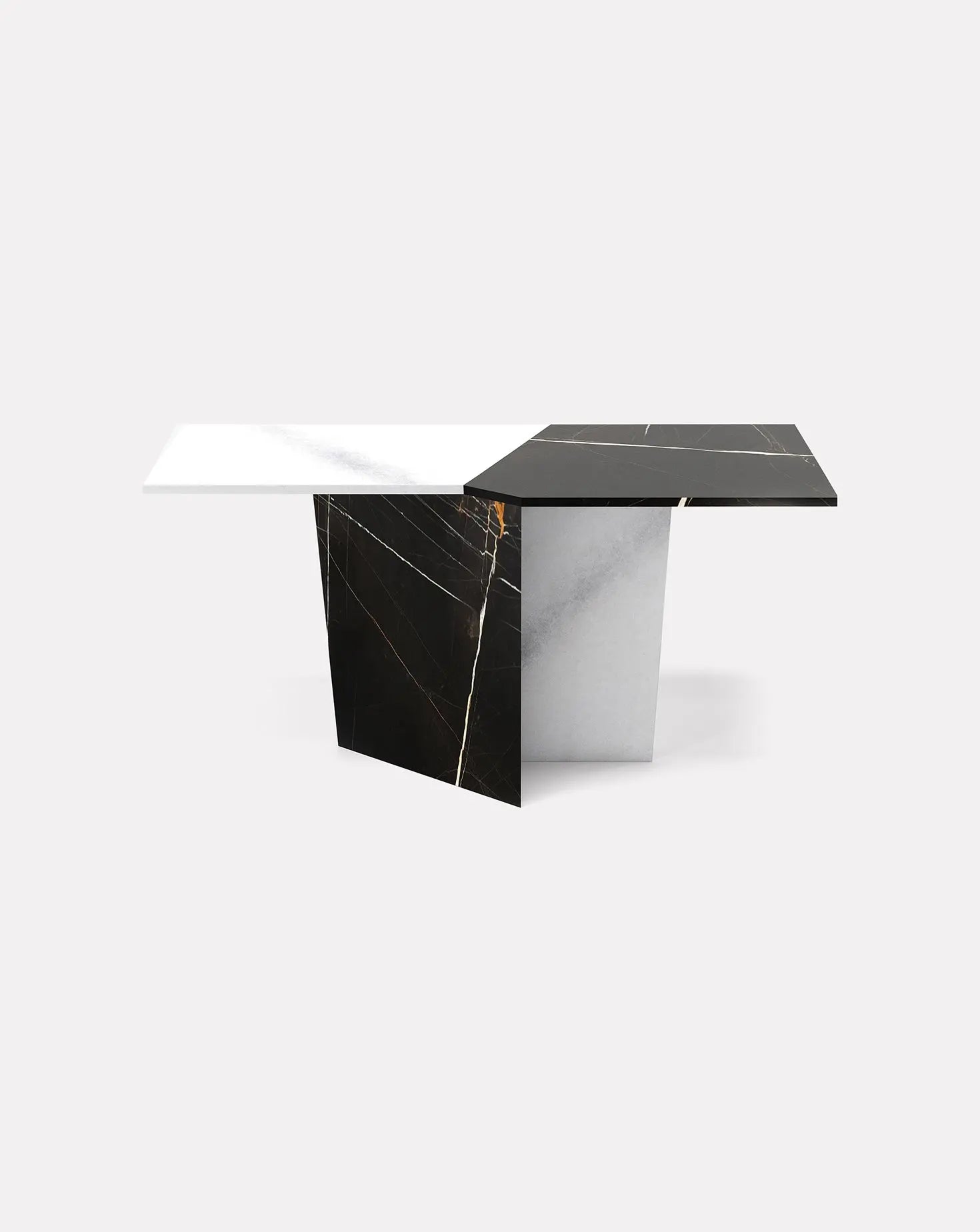 Zion Sahara and Bianco T Marble Console Table L'Eccesso