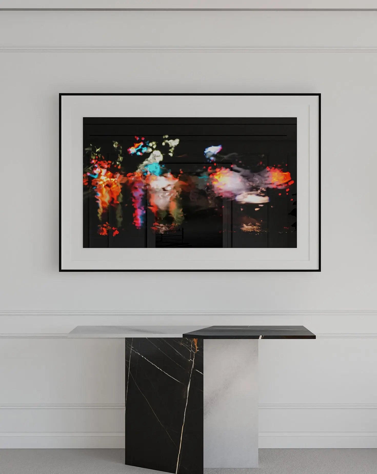 Zion Sahara and Bianco T Marble Console Table L'Eccesso