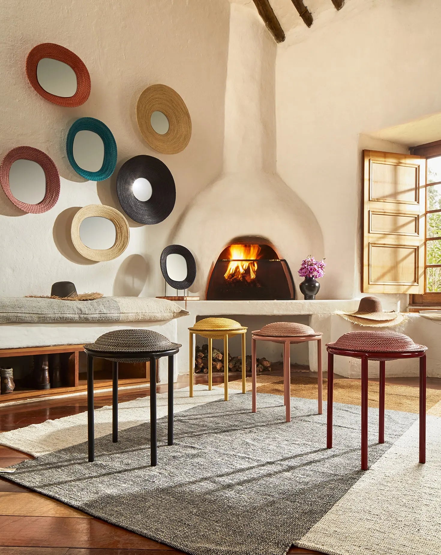 Pauline Deltour Cana Natural Red Stool Ames Living