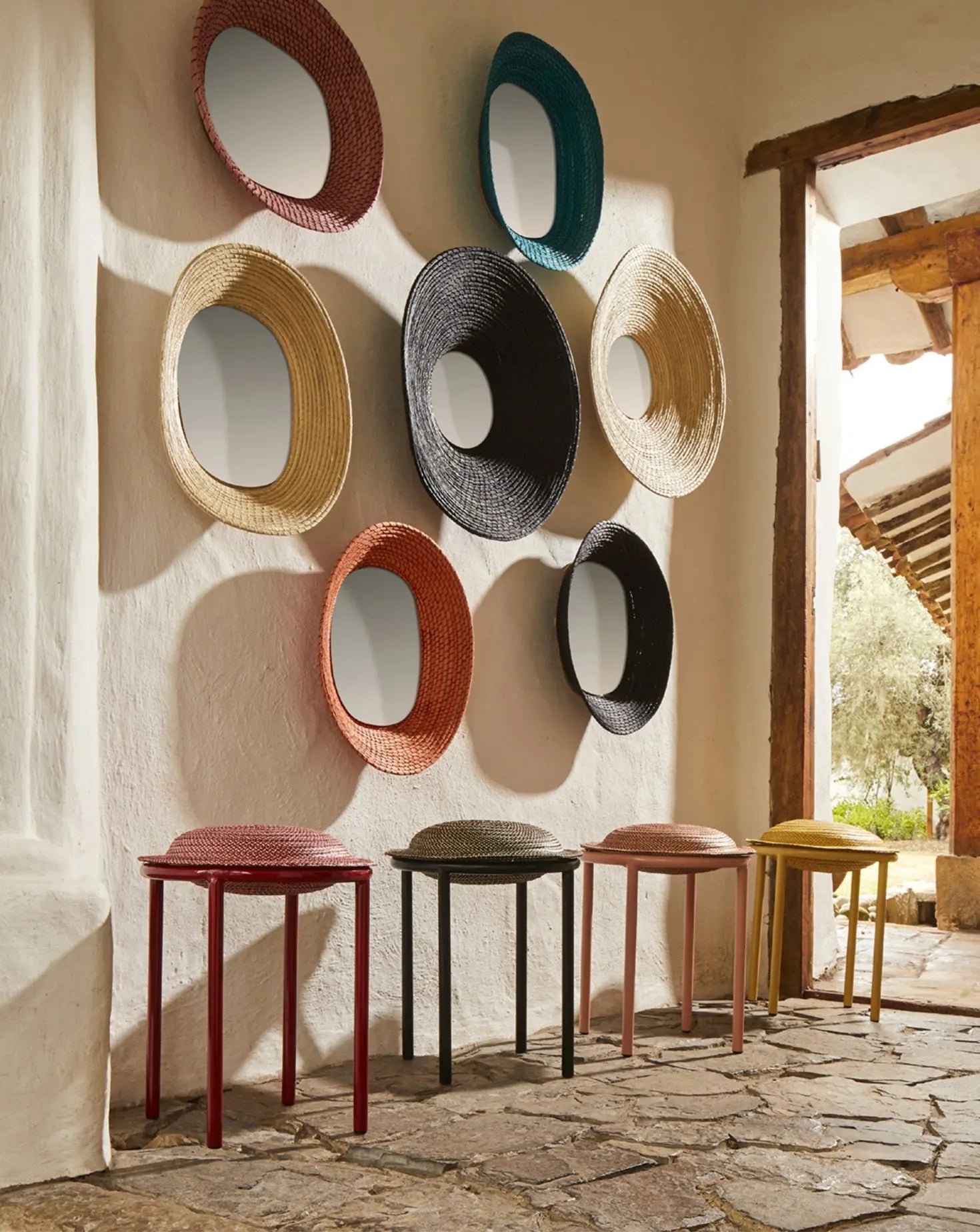 Pauline Deltour Cana Natural Red Stool Ames Living