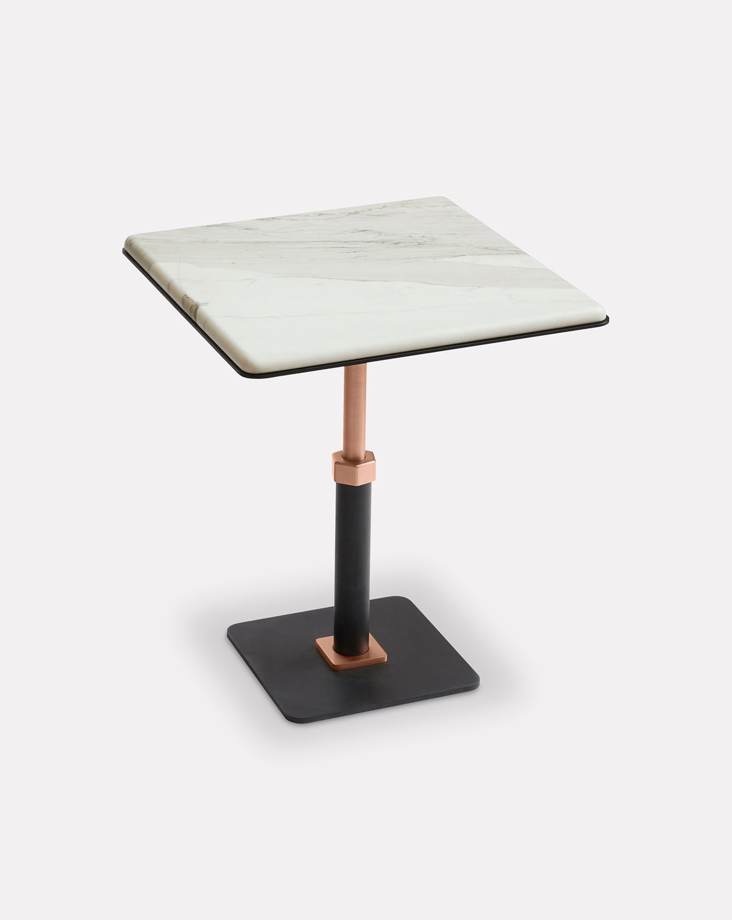 Pedestal Bianco Square Side Table