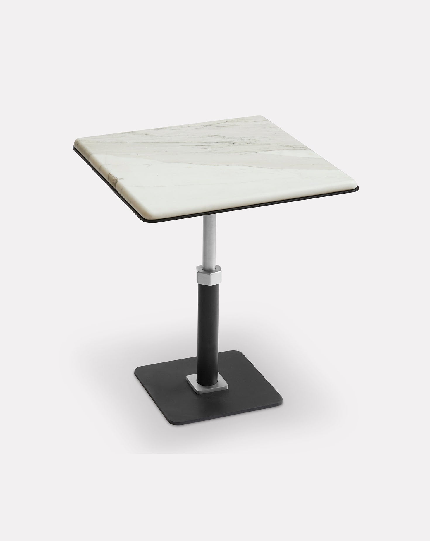 Pedestal Bianco Square Side Table