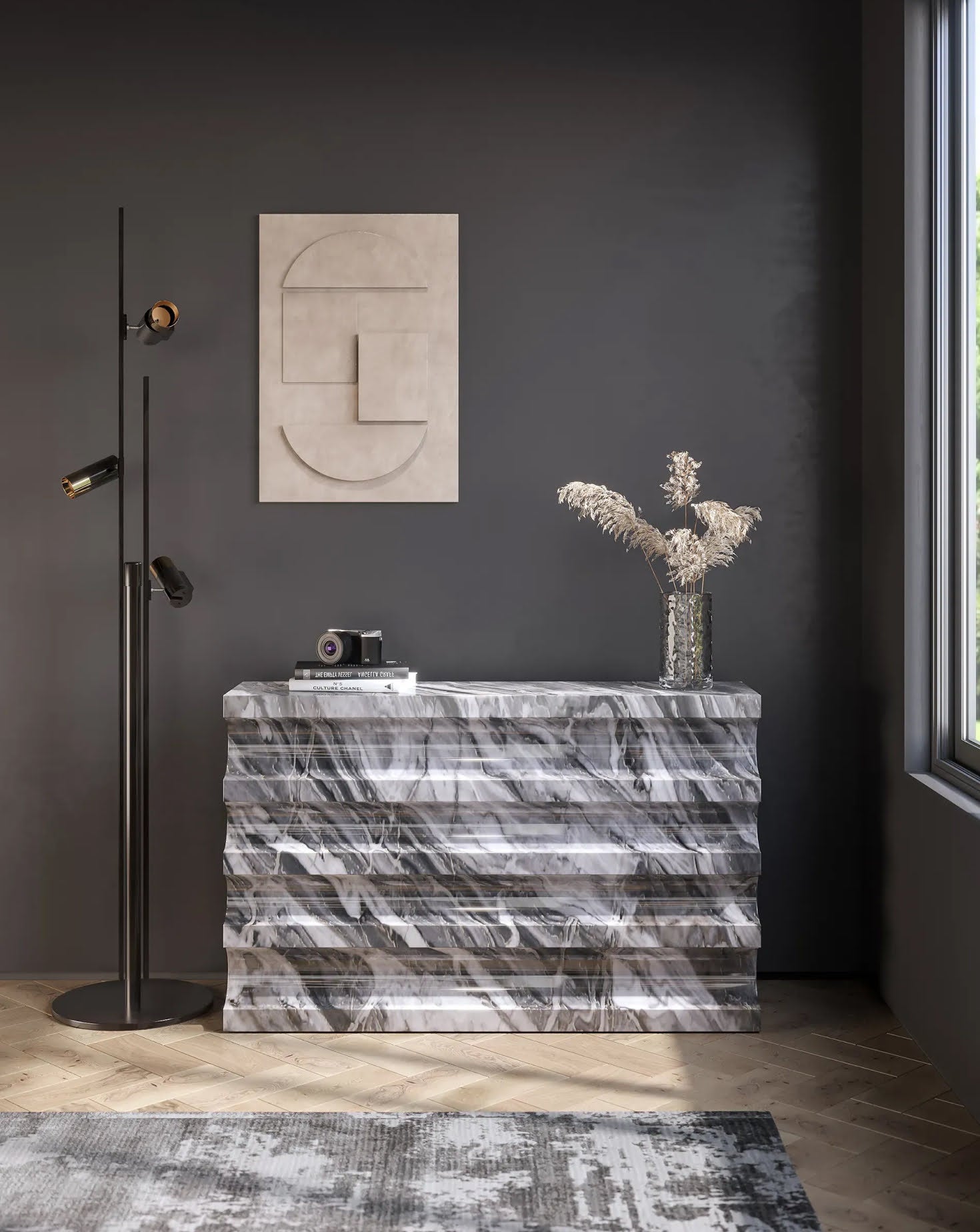 Pilastro Marble Console
