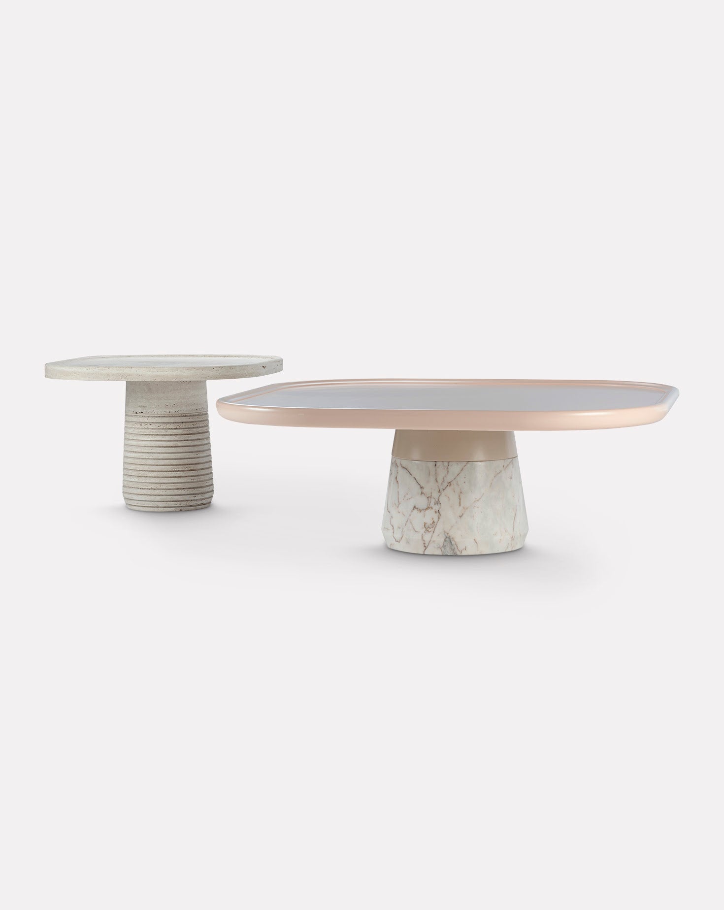 Poppy Travertine Side Table