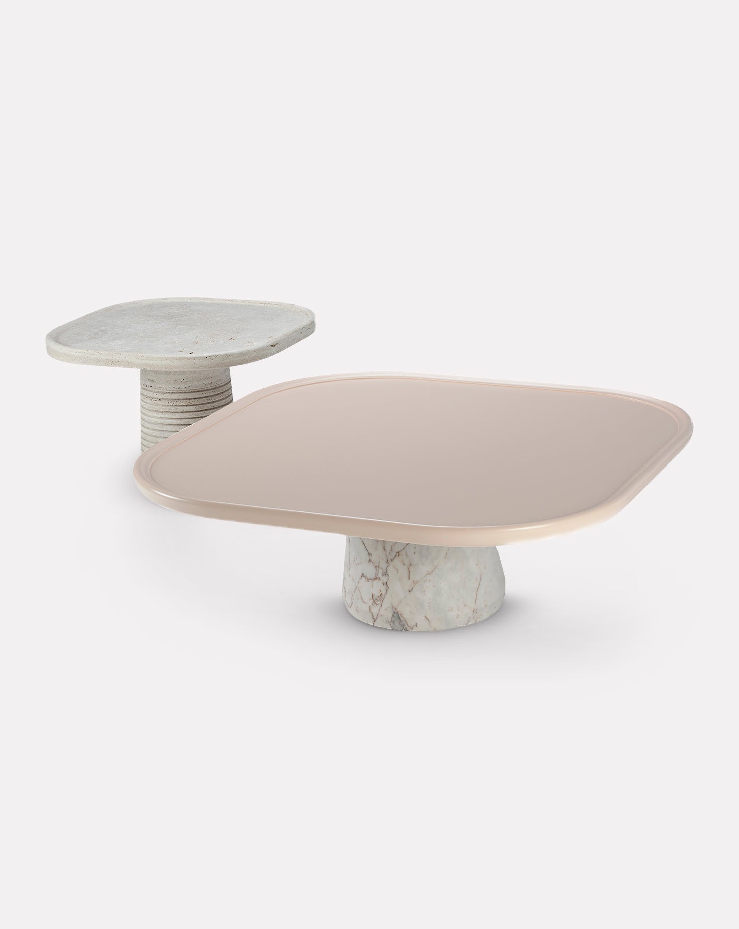 Poppy Travertine Side Table