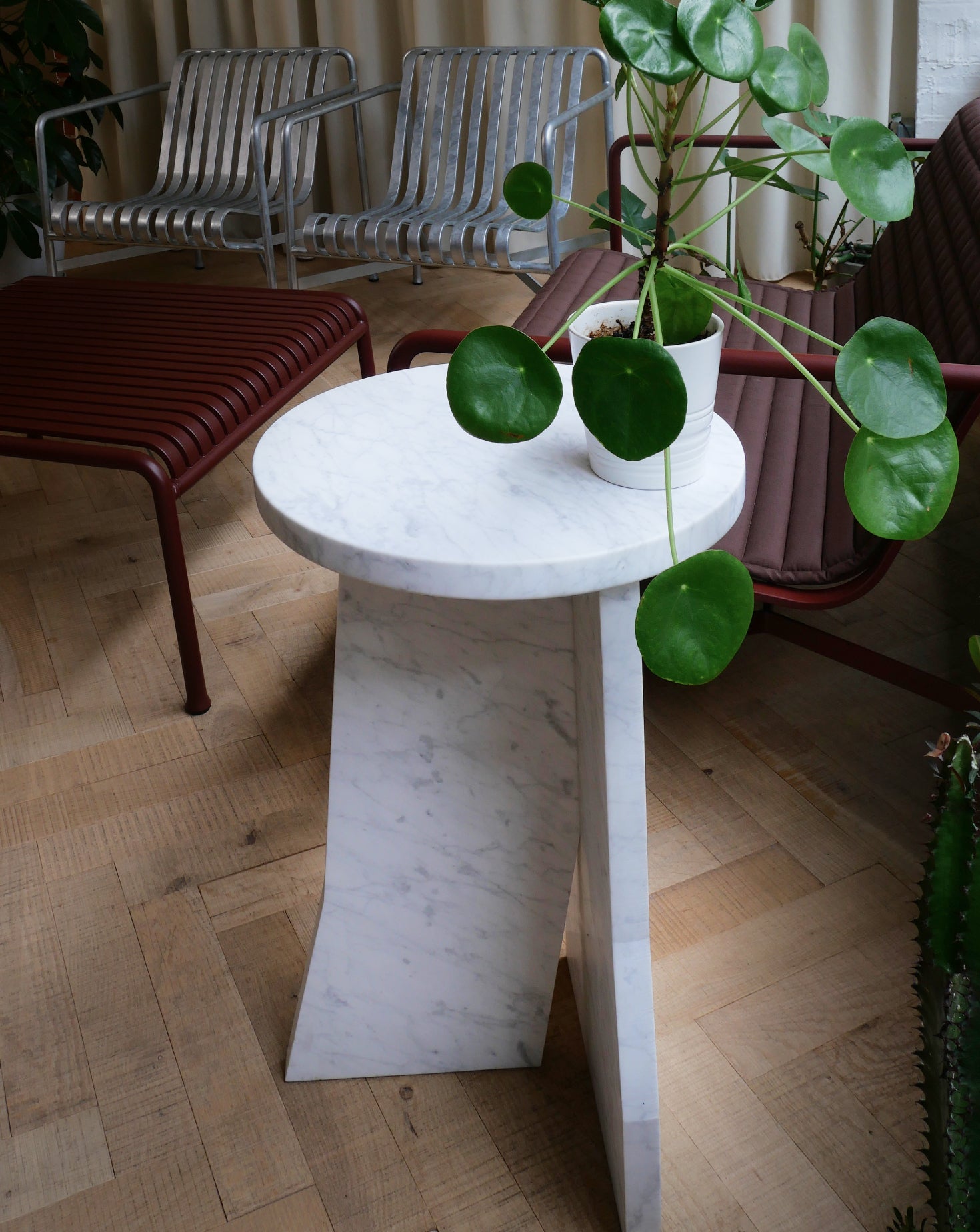 Precarious Marble Side Table
