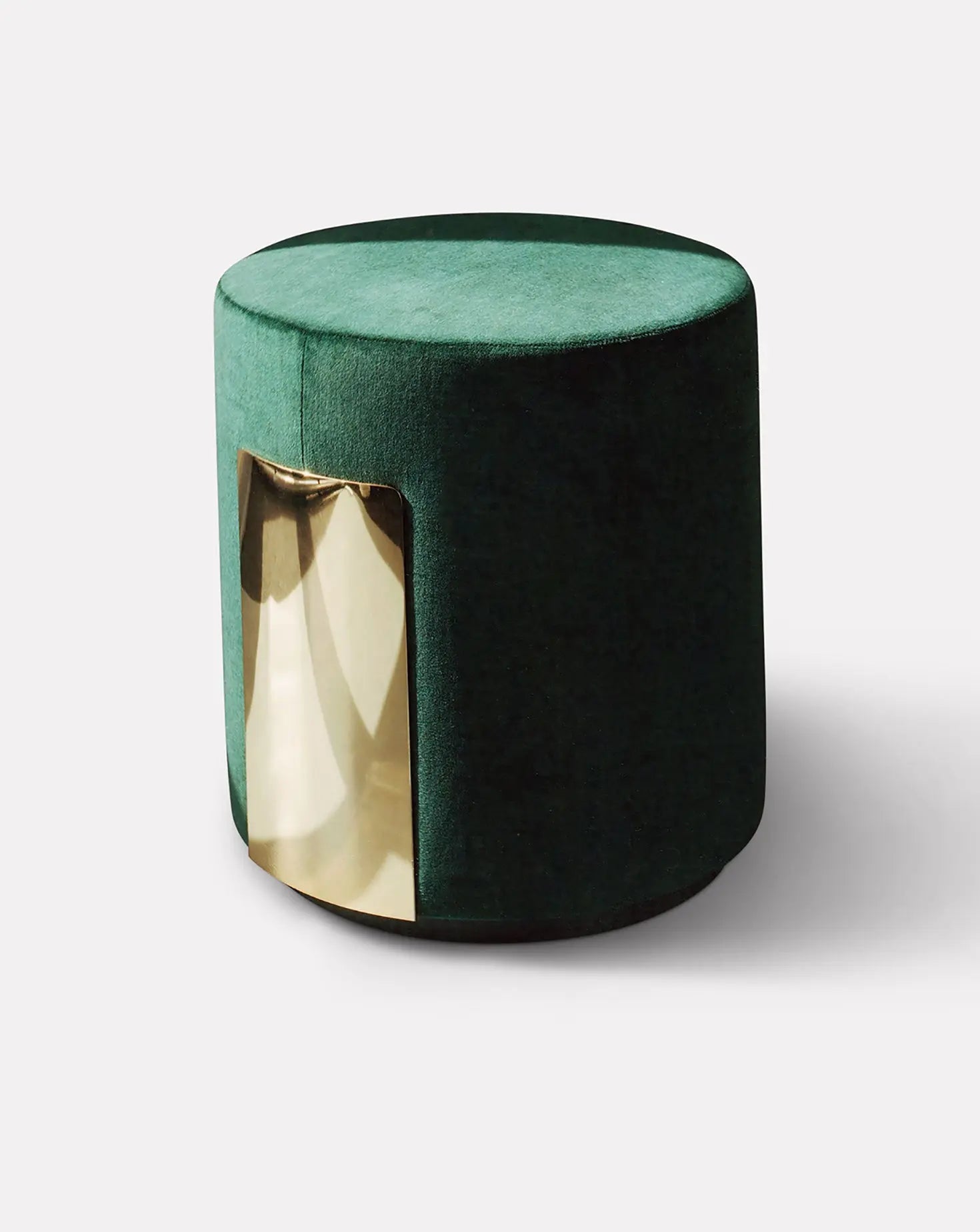 René Low Green Round Pouf Marta Sala Éditions