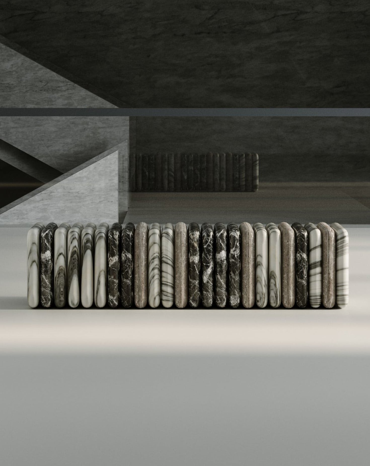 Riva Marble Bench