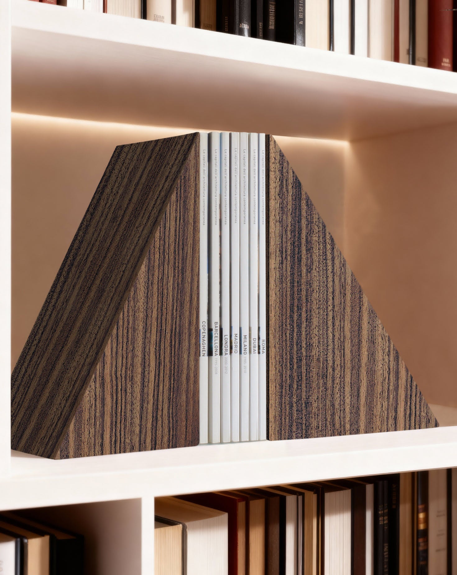 Set of 2 Ebony Makassar Bookends