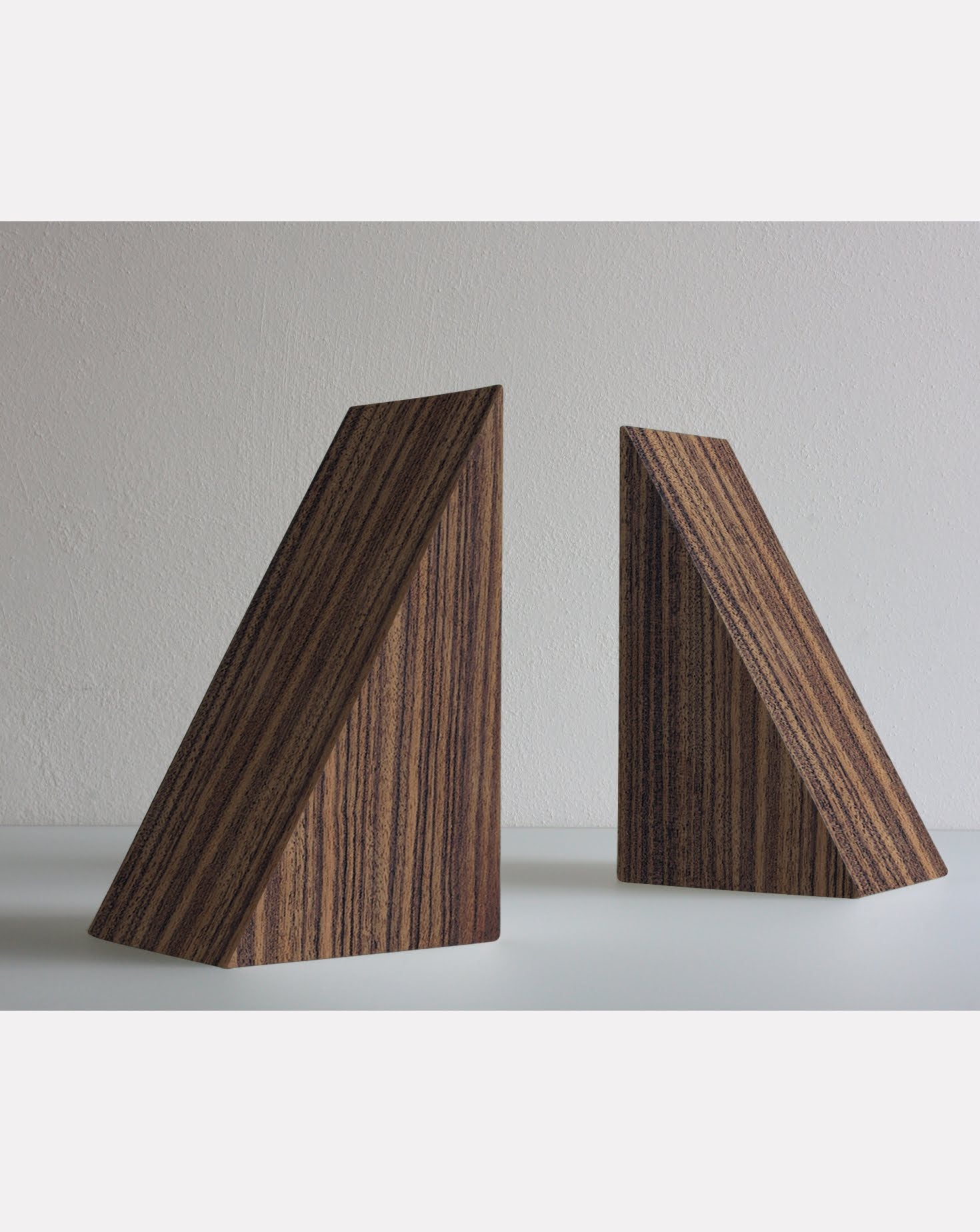 Set of 2 Ebony Makassar Bookends