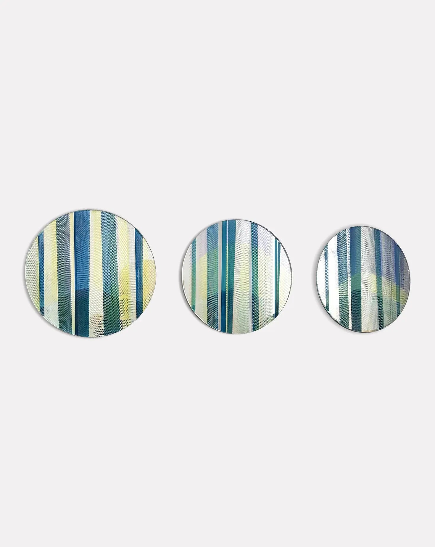 Set of 3 Half-Light Silver Mirror Elizabeth Kent Studio