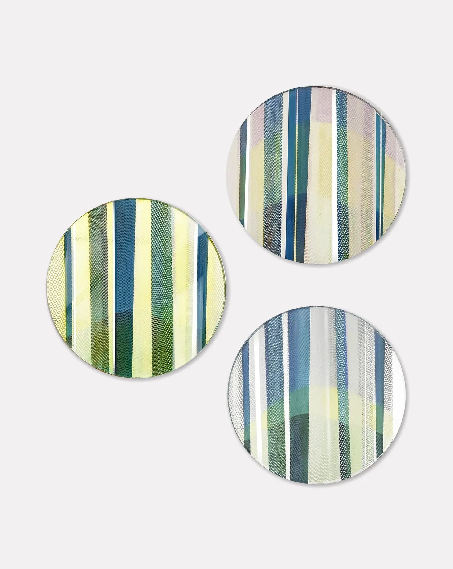 Set of 3 Half-Light Silver Mirror Elizabeth Kent Studio
