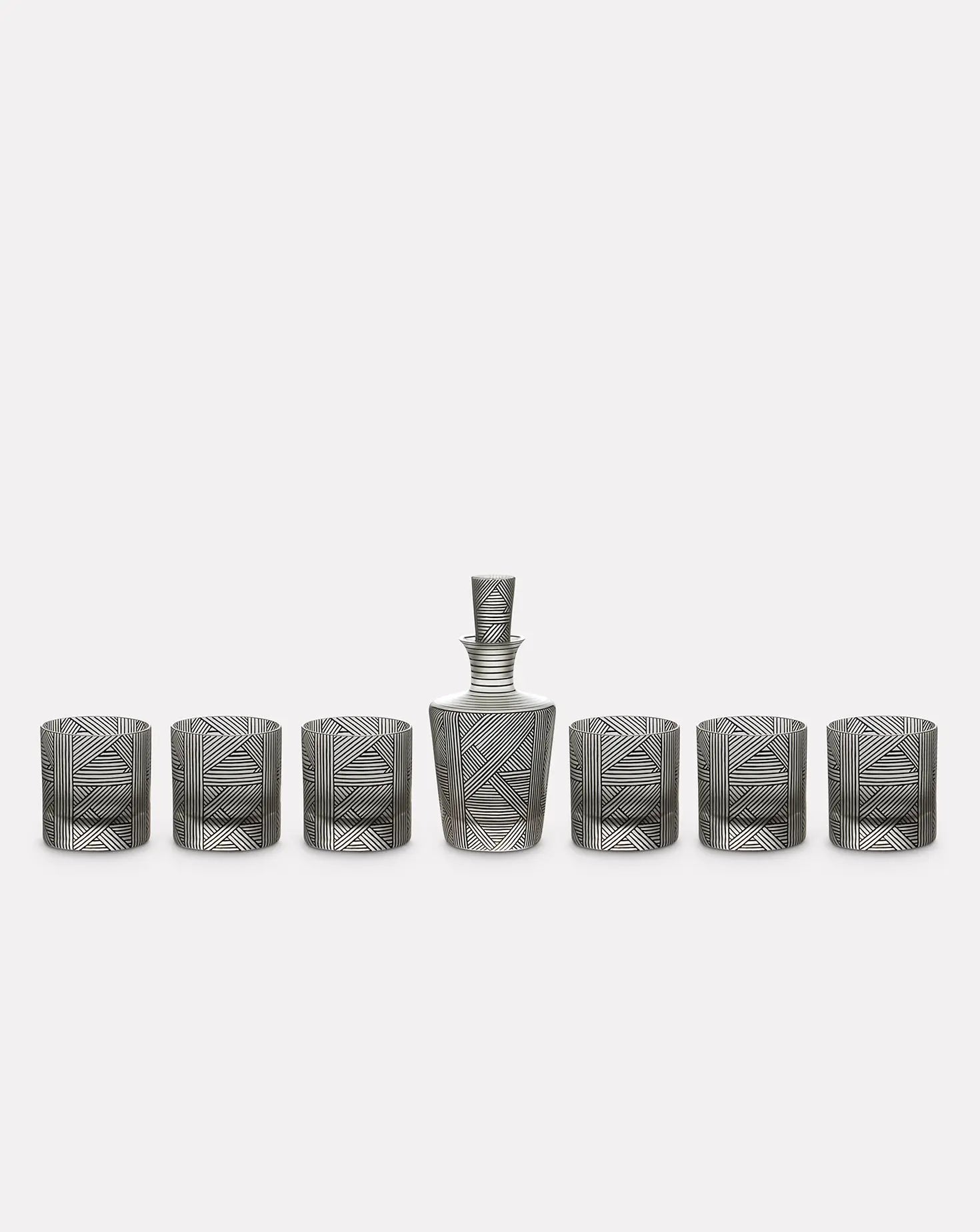 Set of 6 Sequence DOF Glasses and Decanter Artel