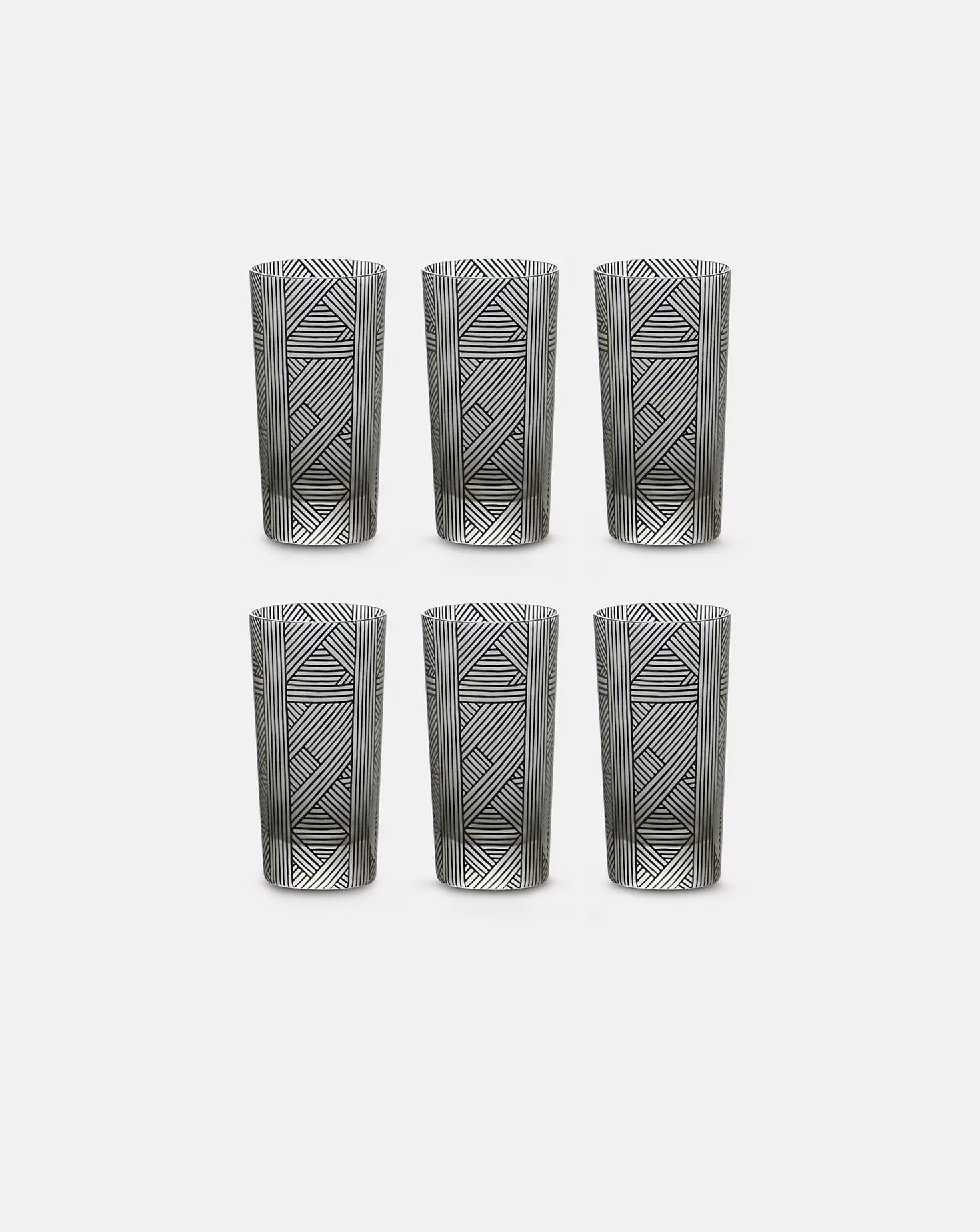 Set of 6 Sequence Highball Glasses Artel
