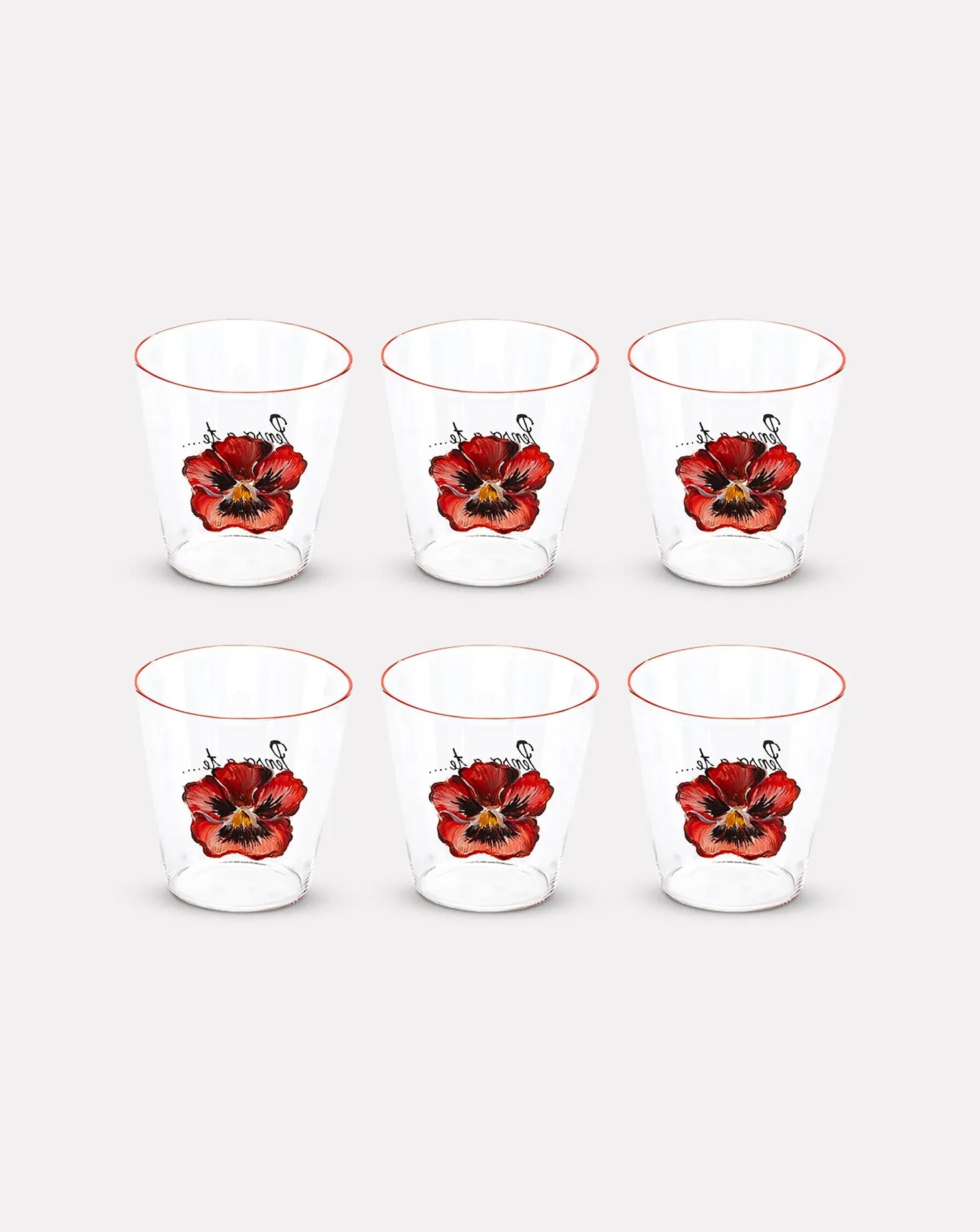 Set of 6 Va Pensiero Hand Painted Glasses Casarialto
