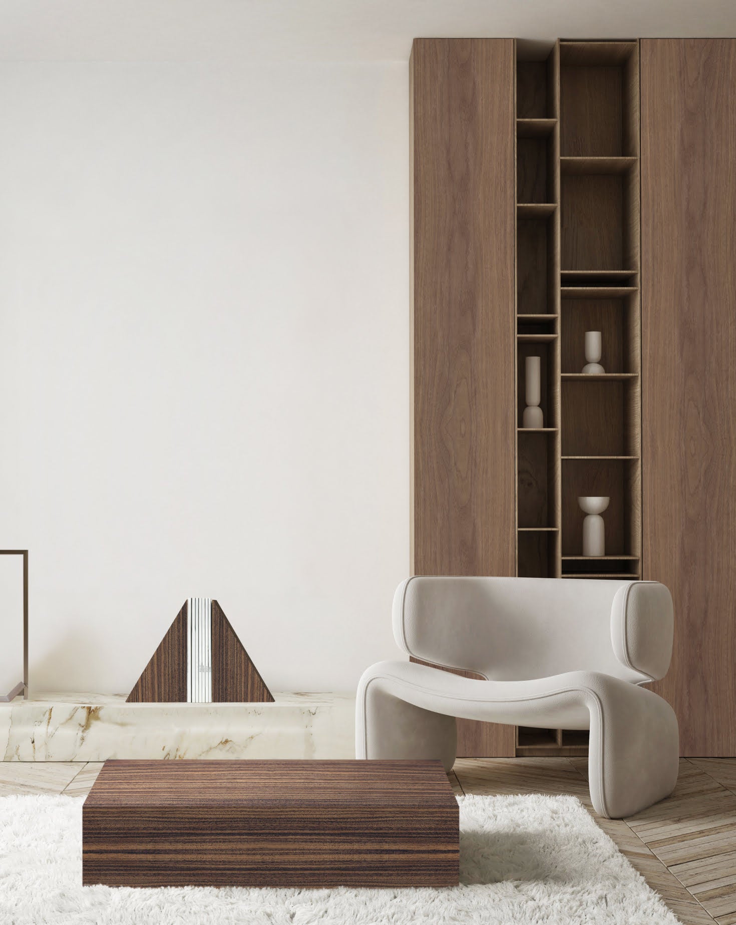 Single Ebony Makassar Bookend