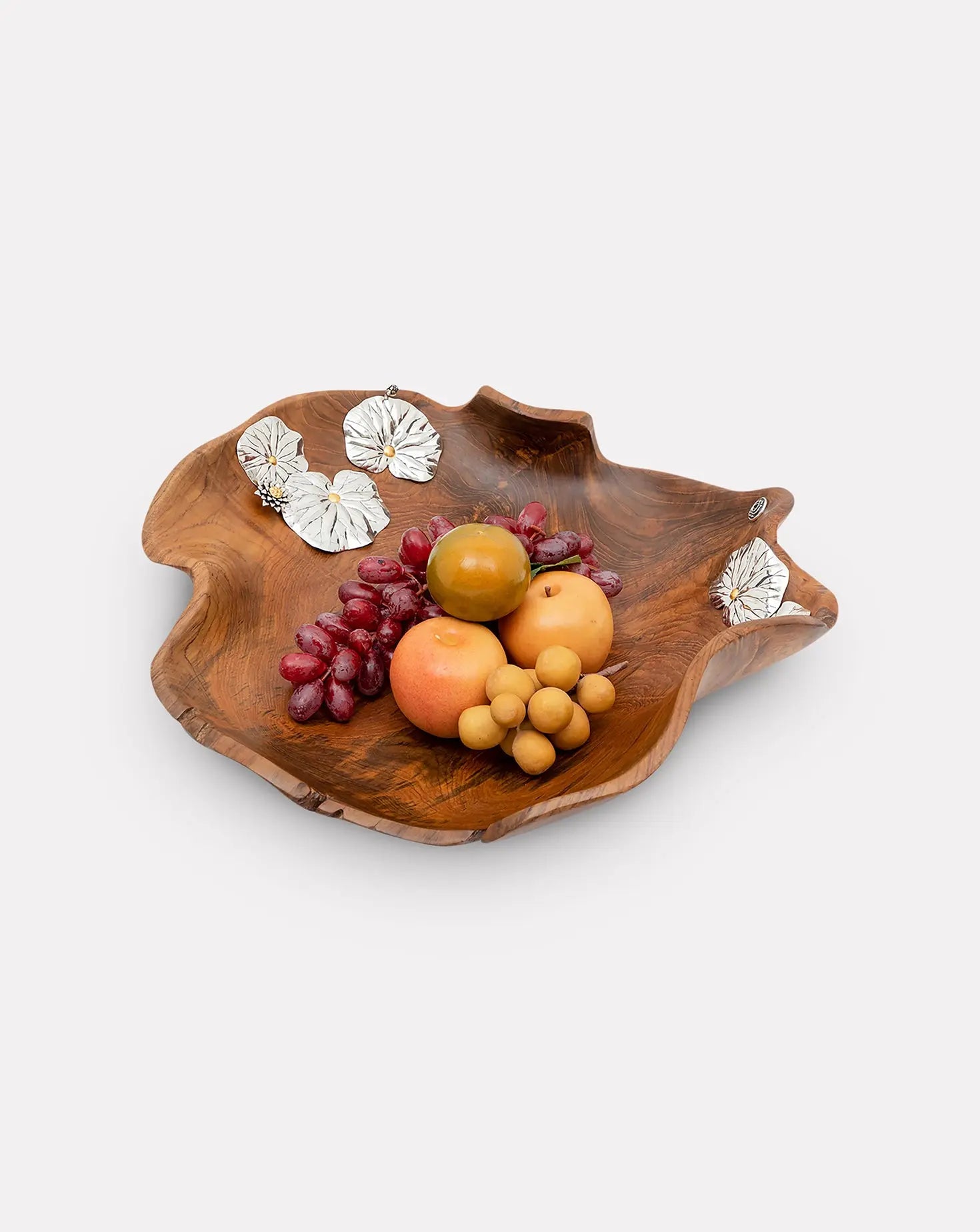 Teak Lotus Pond Bowl Lotus Arts de Vivre