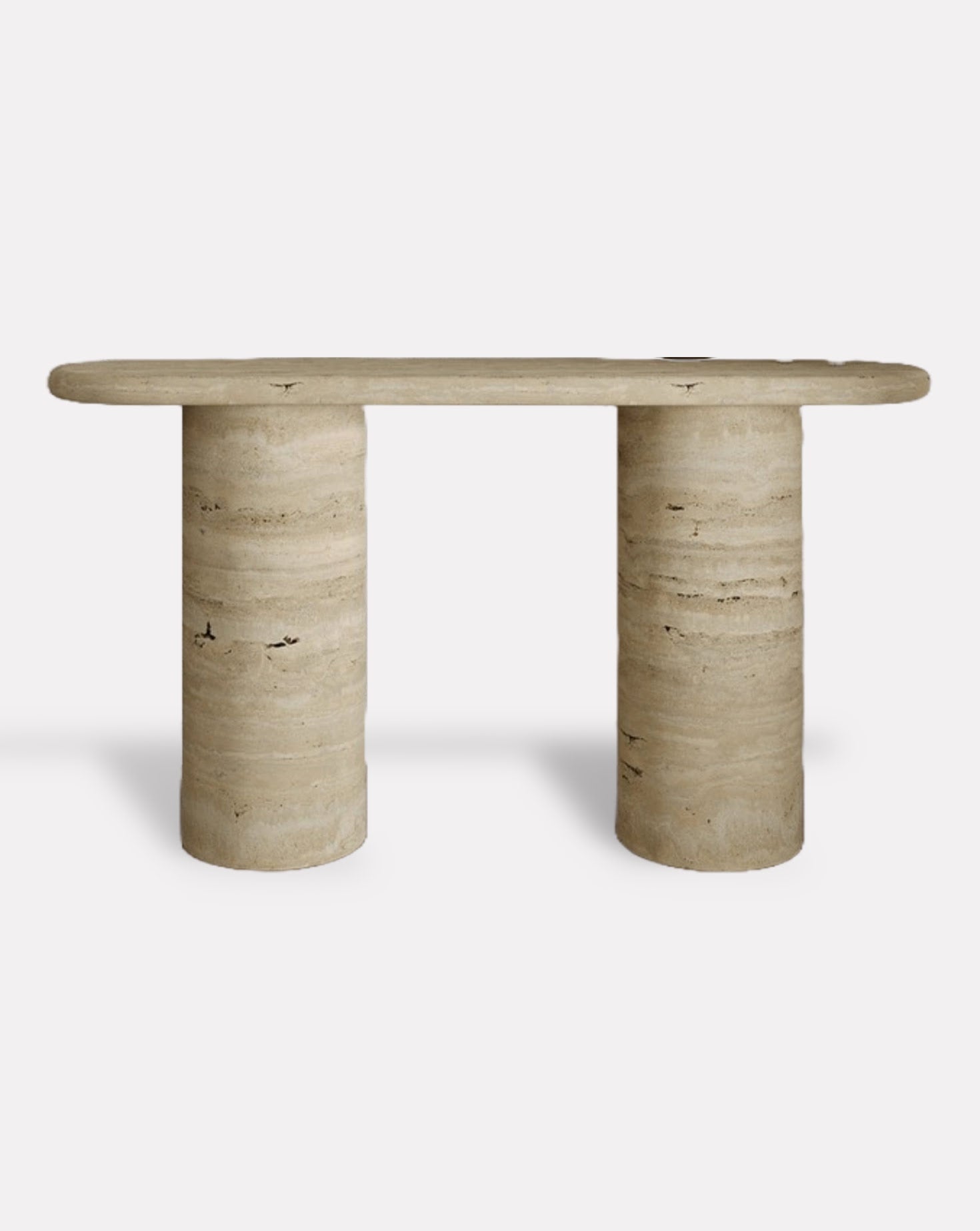 Telly Travertine Console Table