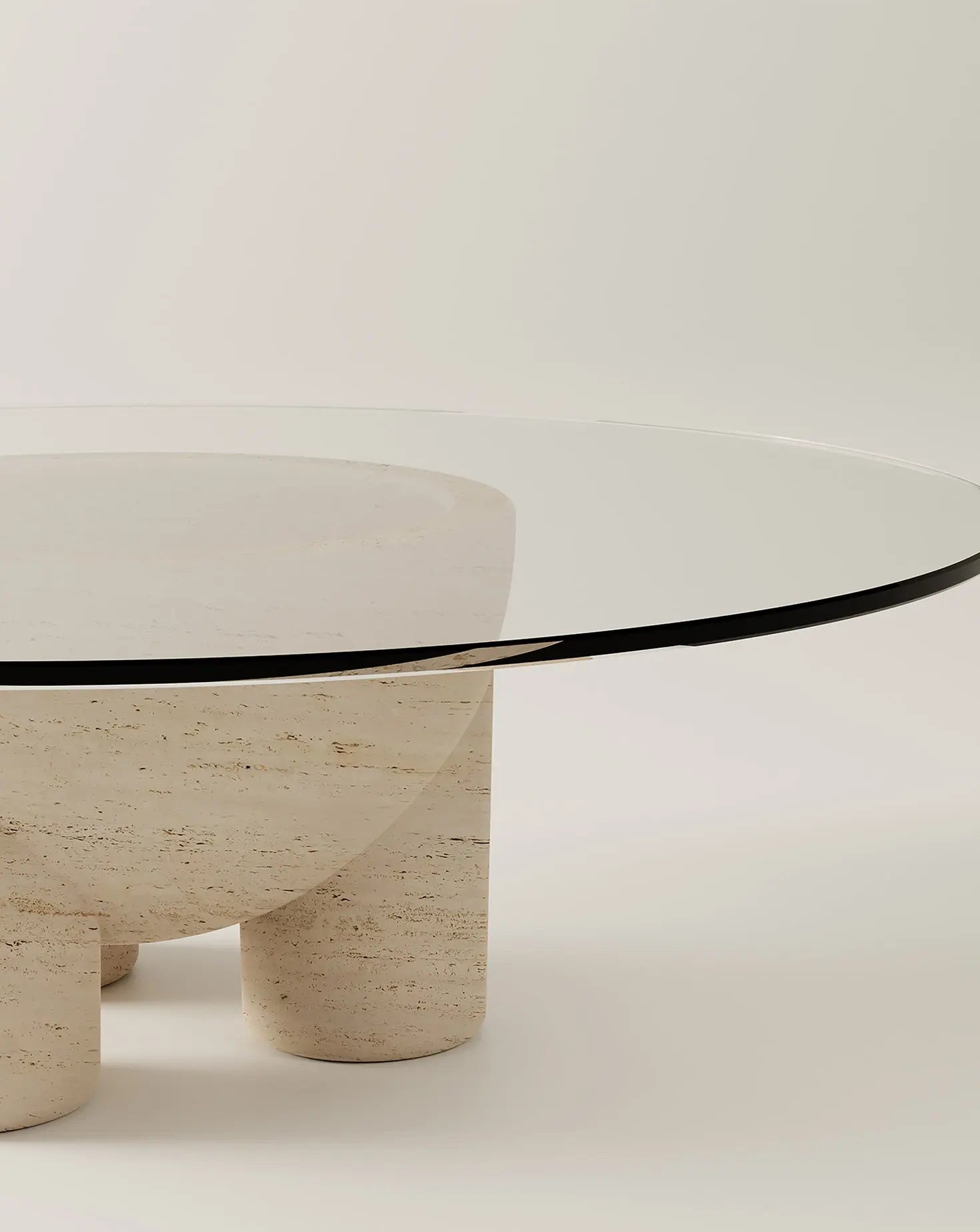 The U Line Travertine Table Burgio