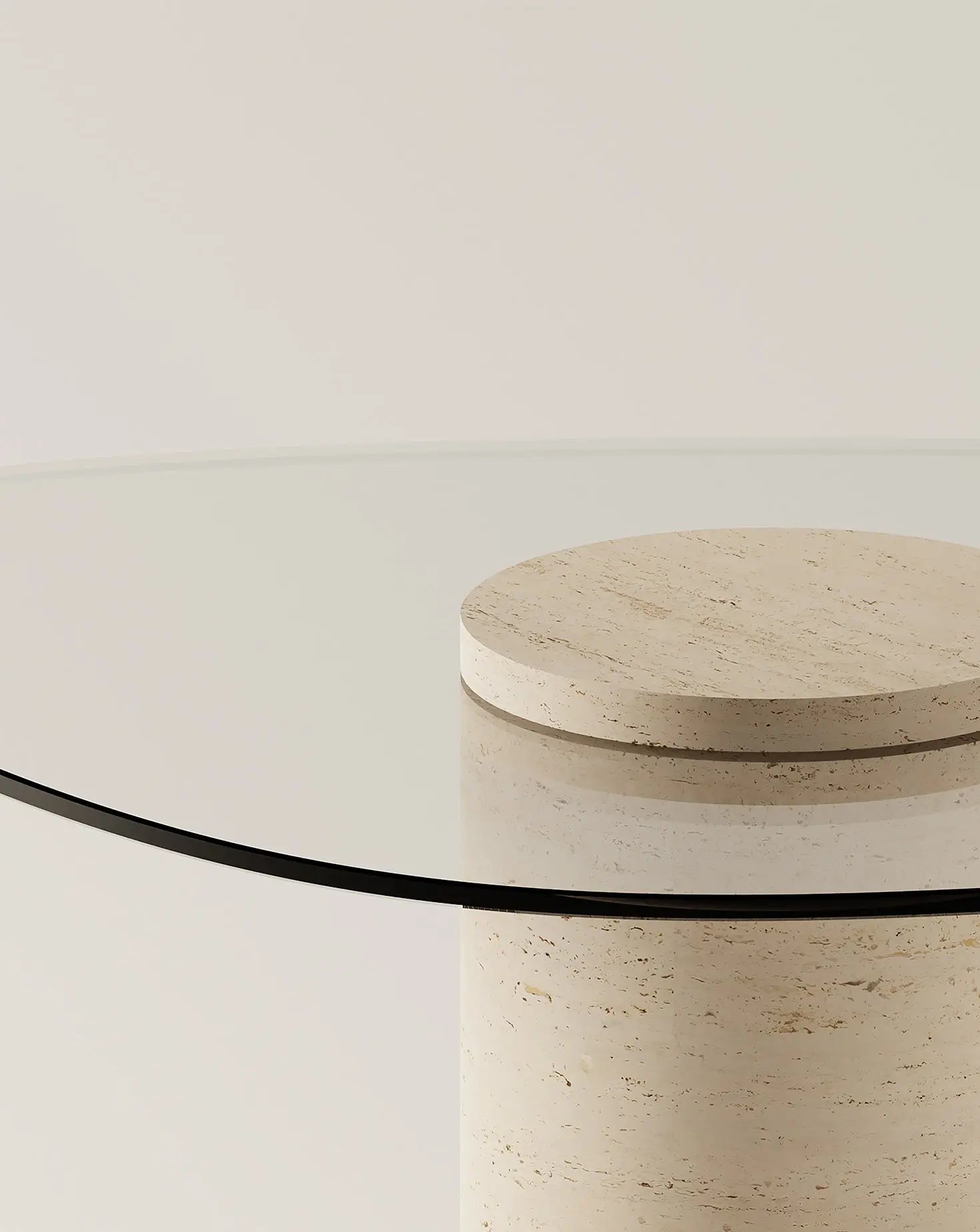 The U Line Uufo Travertine Table Burgio