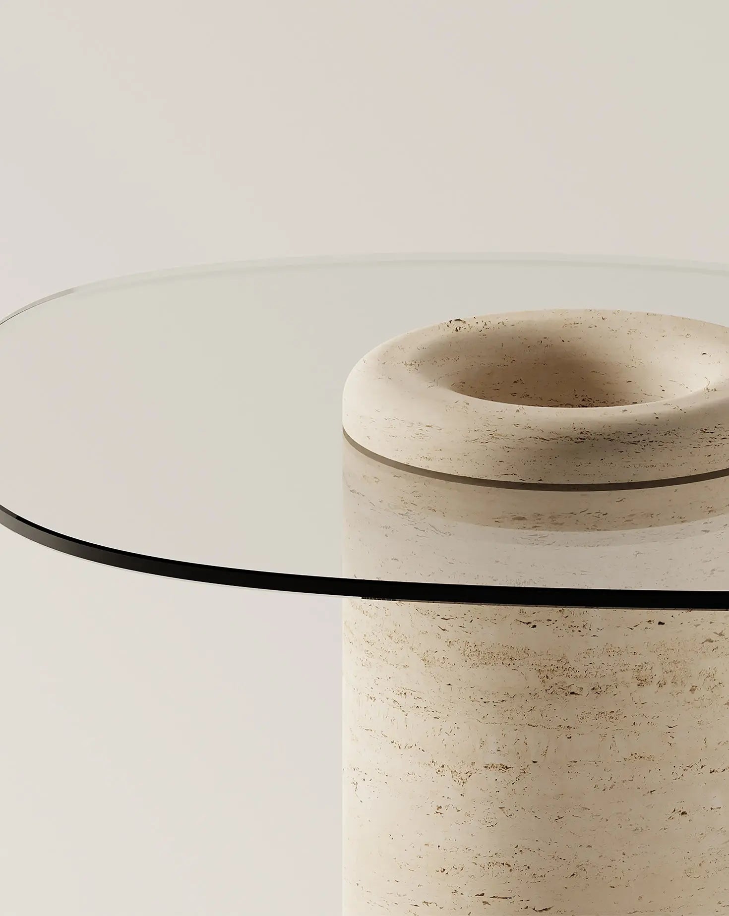 The U Line Uufo Travertine Table Burgio