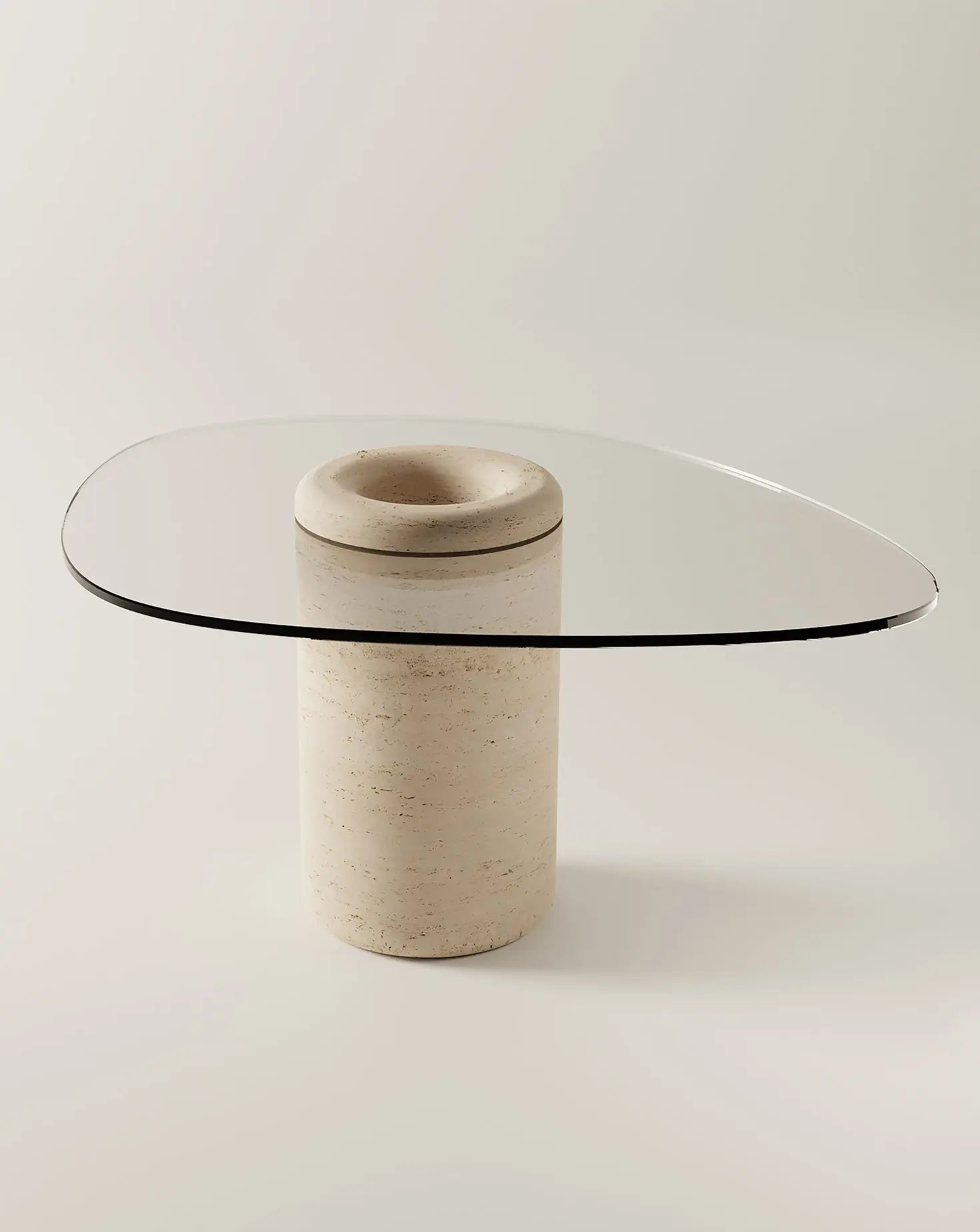The U Line Uufo Travertine Table Burgio