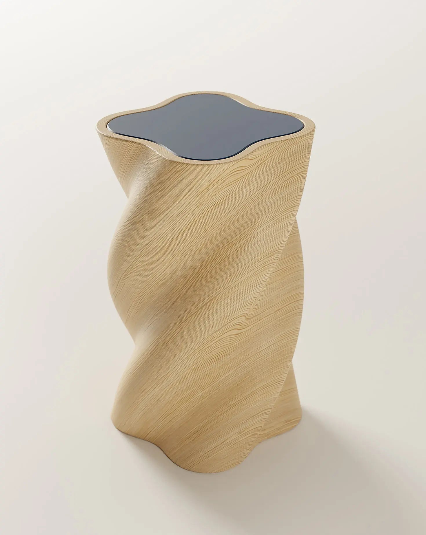 The U Line Wood Inlay Blue Table Burgio