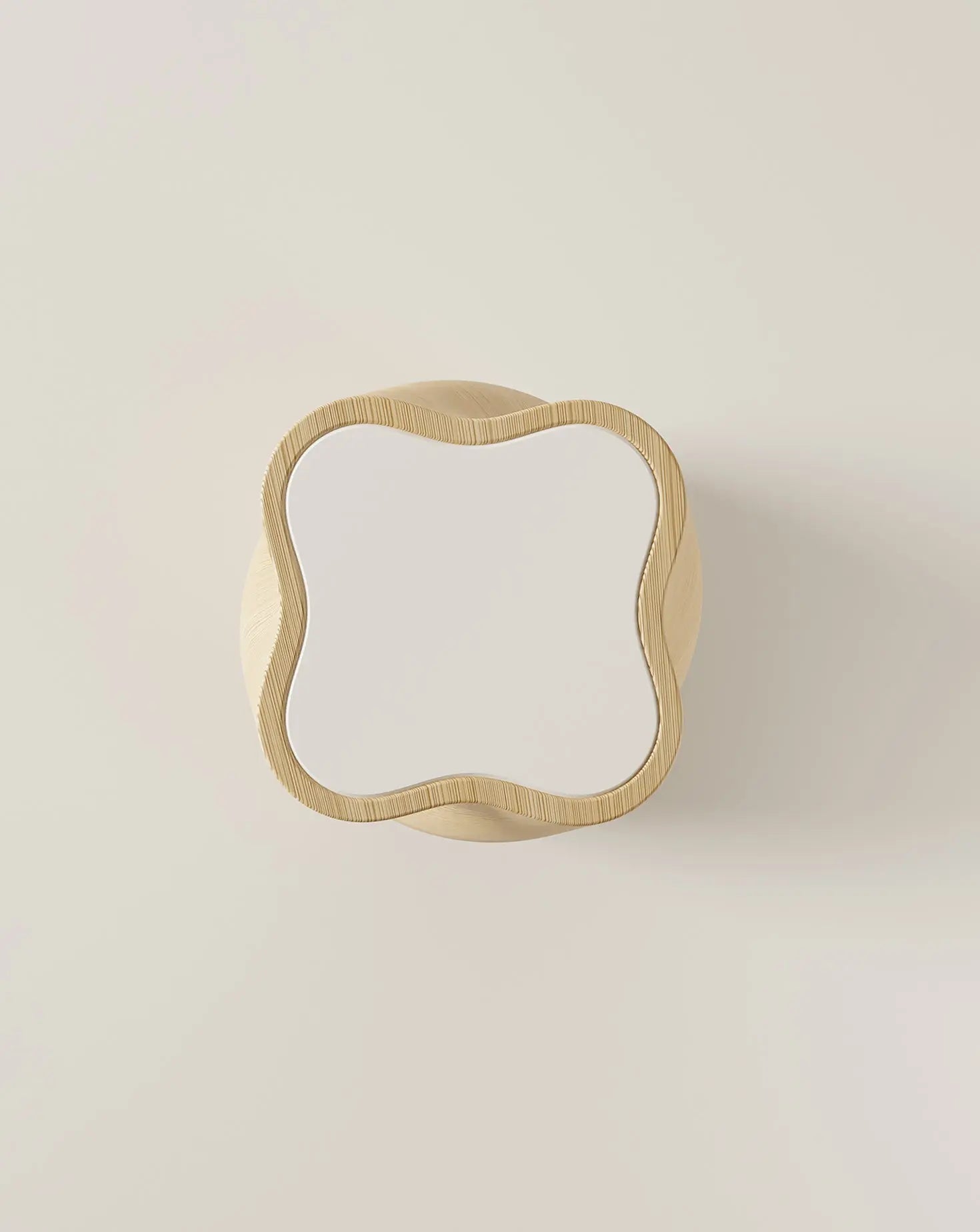 The U Line Wood Inlay White Table Burgio